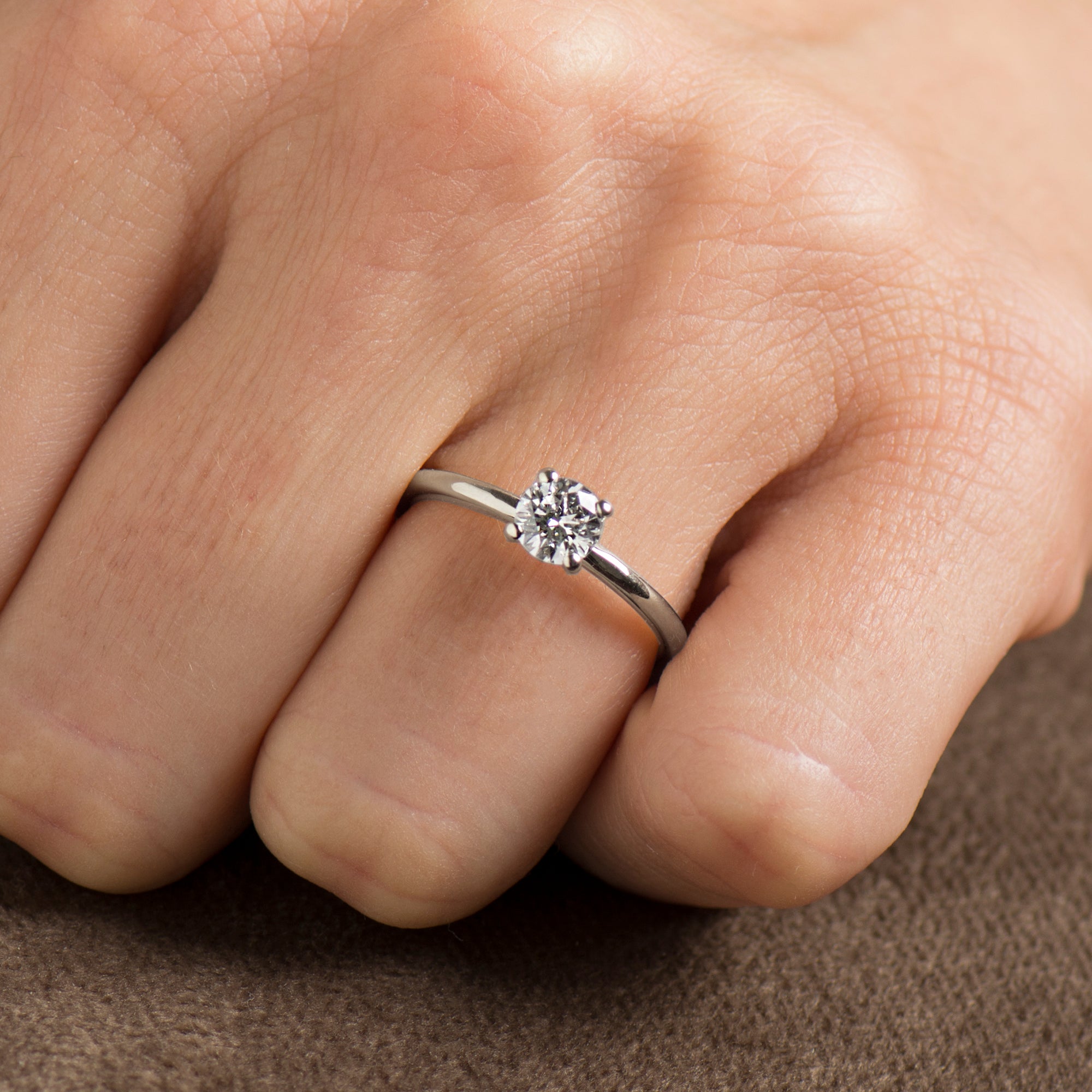 Simple Solitaire Engagement Ring