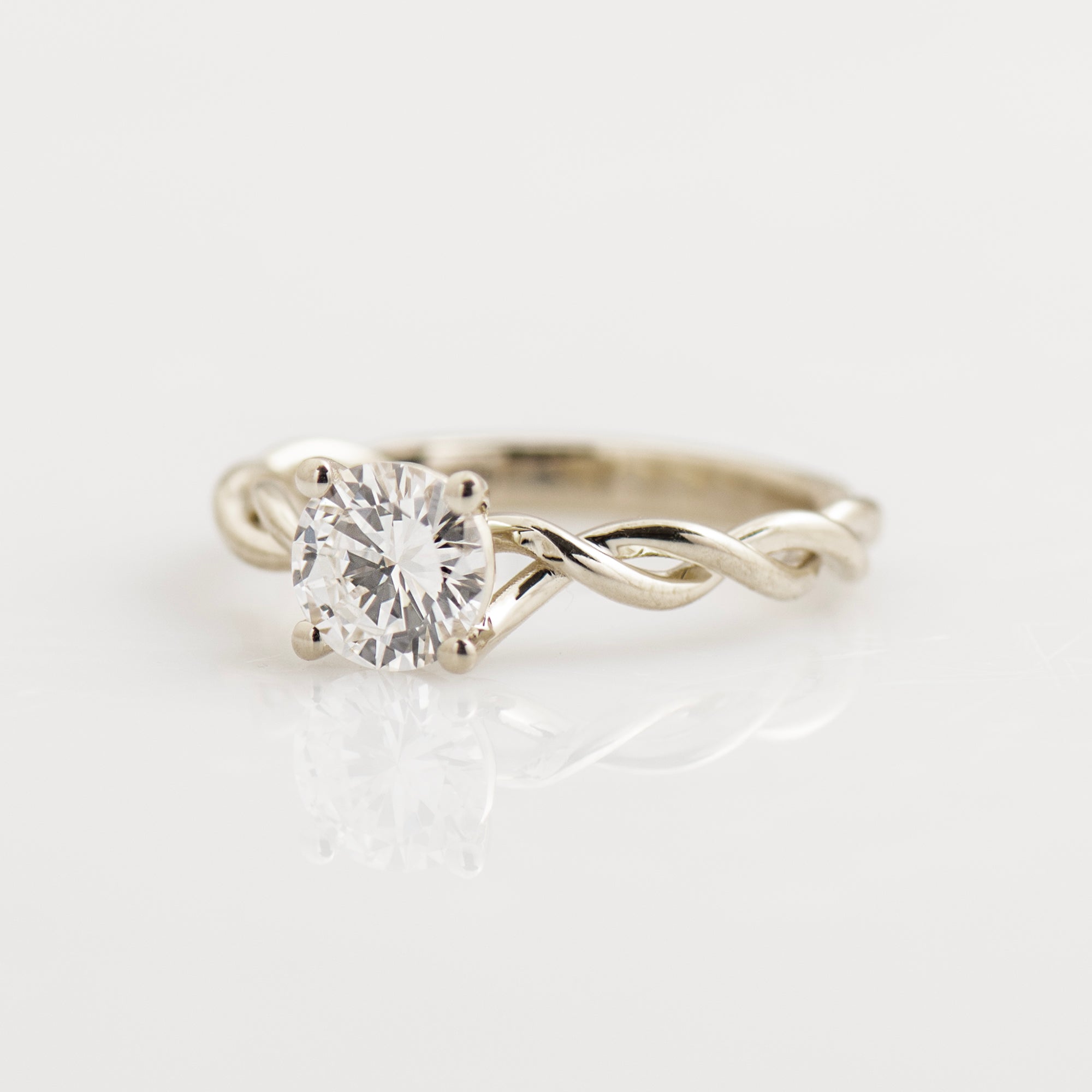Solitaire Large Braided Engagement Ring