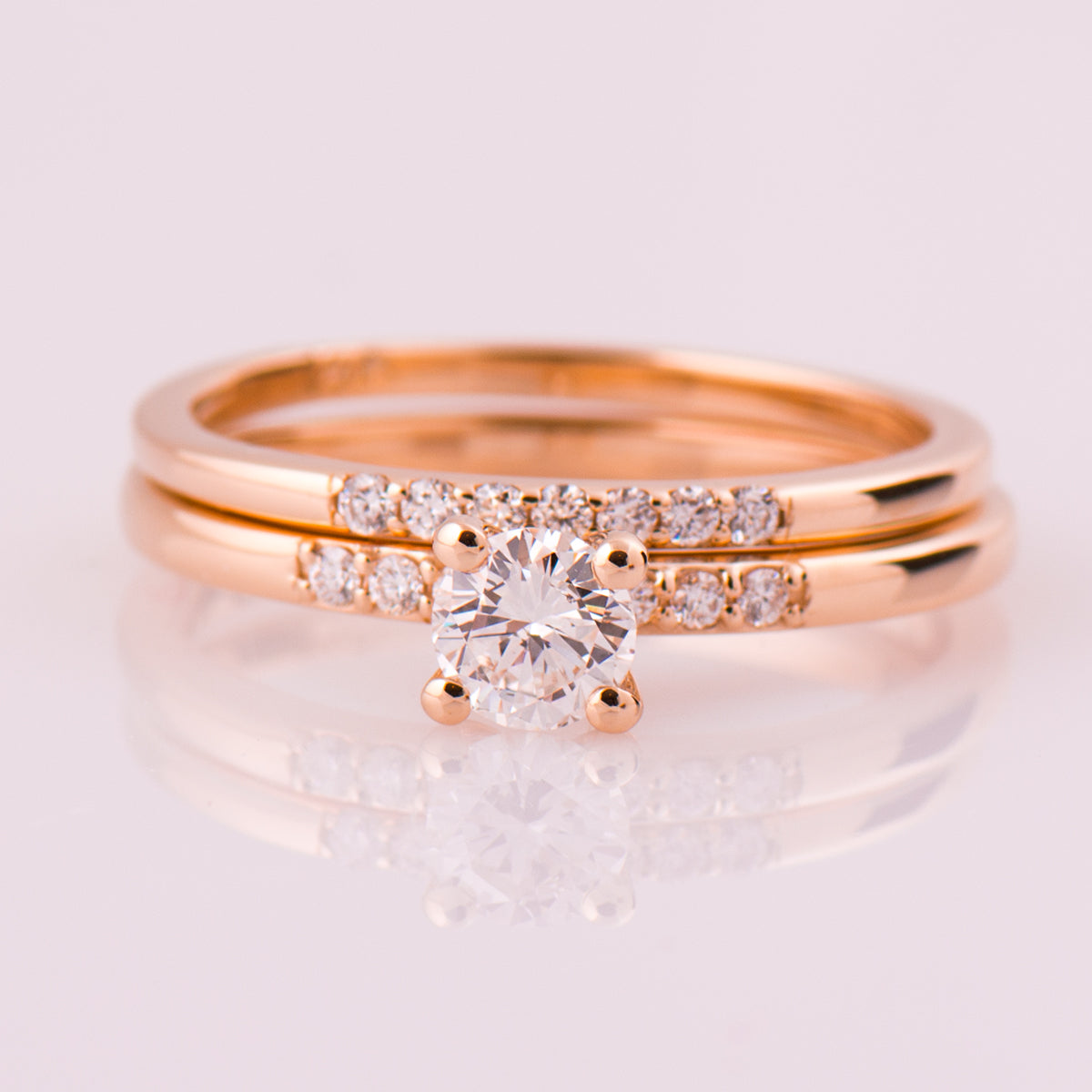 Delicate Diamond Rings Set