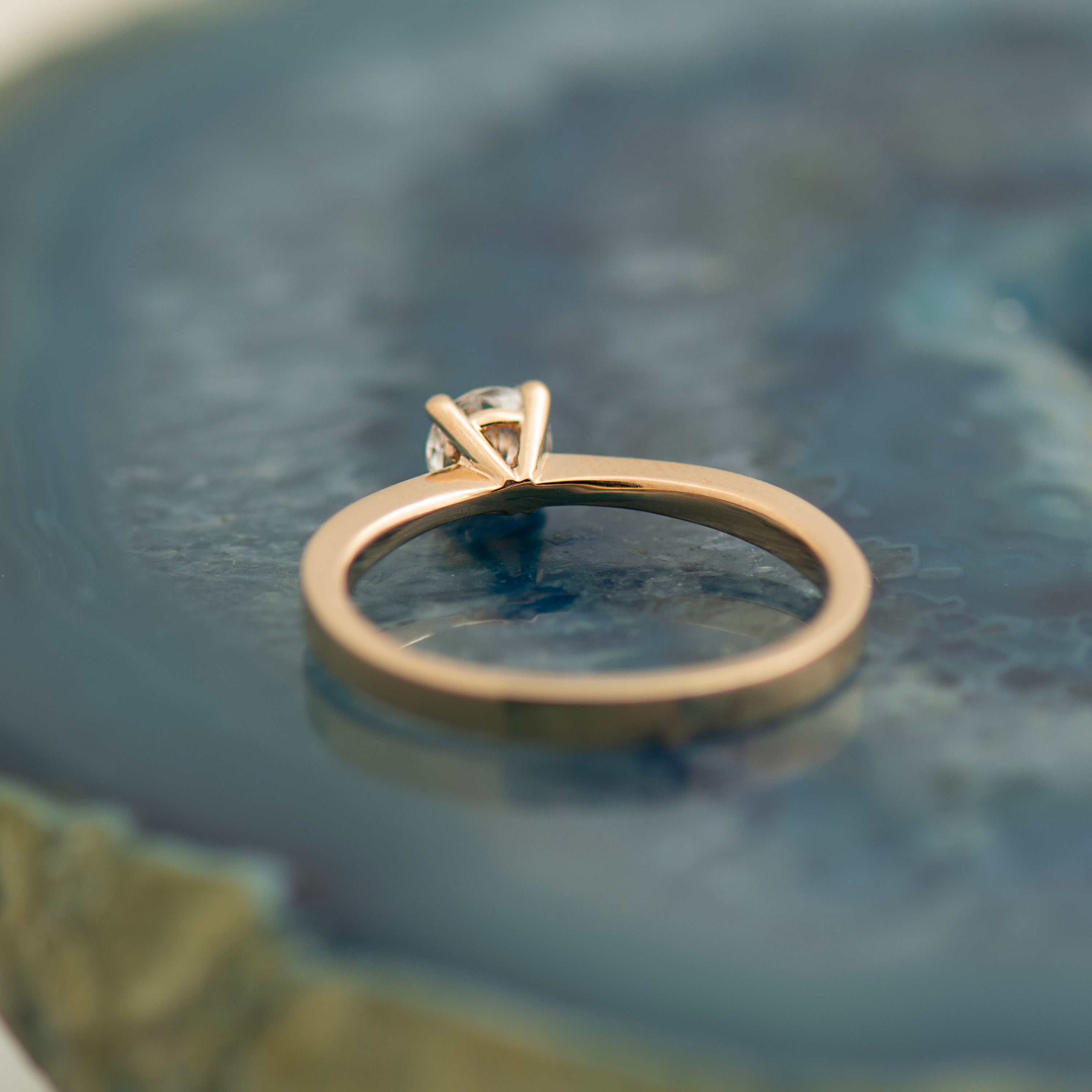 High Set Tapered Diamond Ring