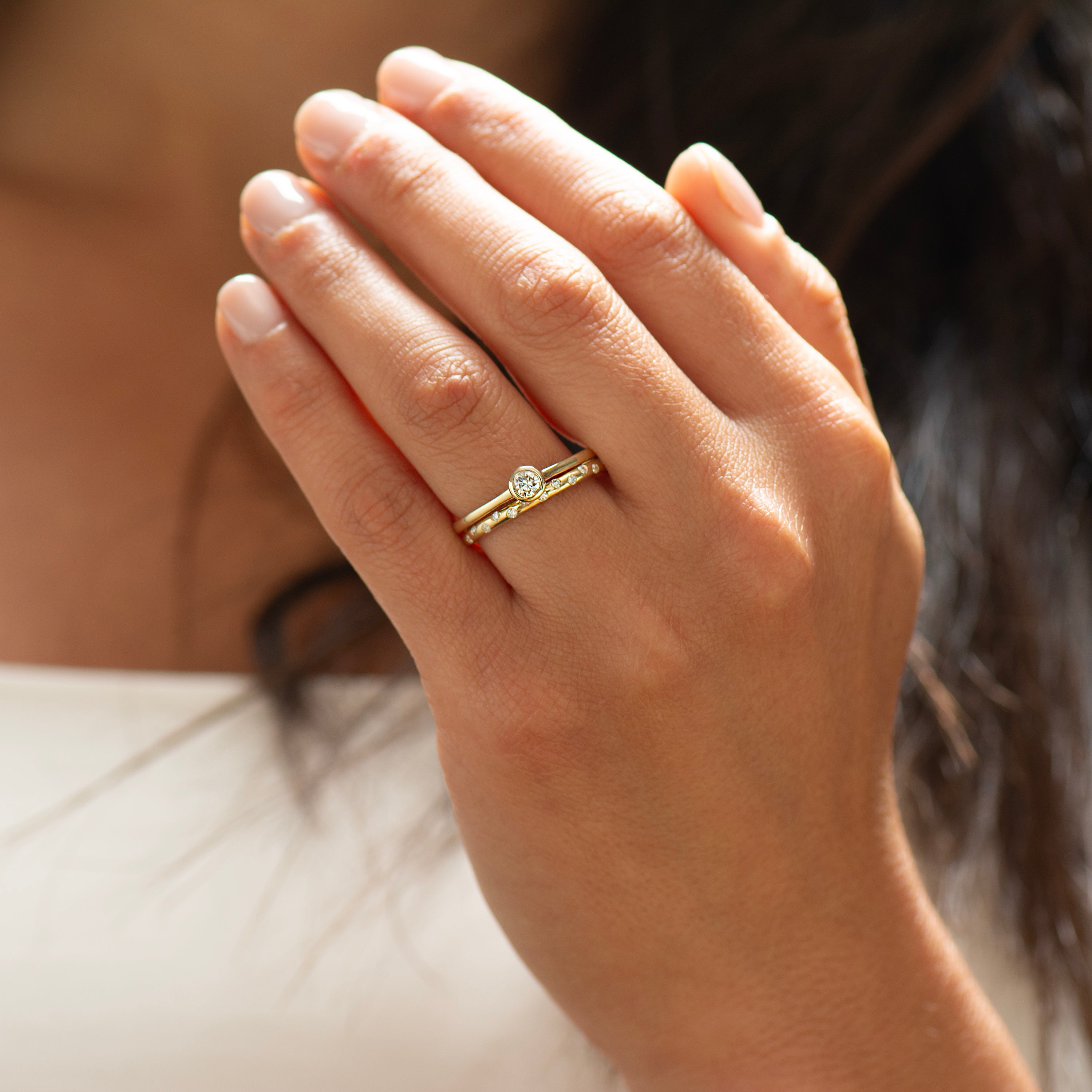 Round Diamond Bezel Ring