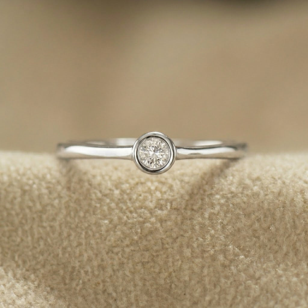 Round Diamond Bezel Ring