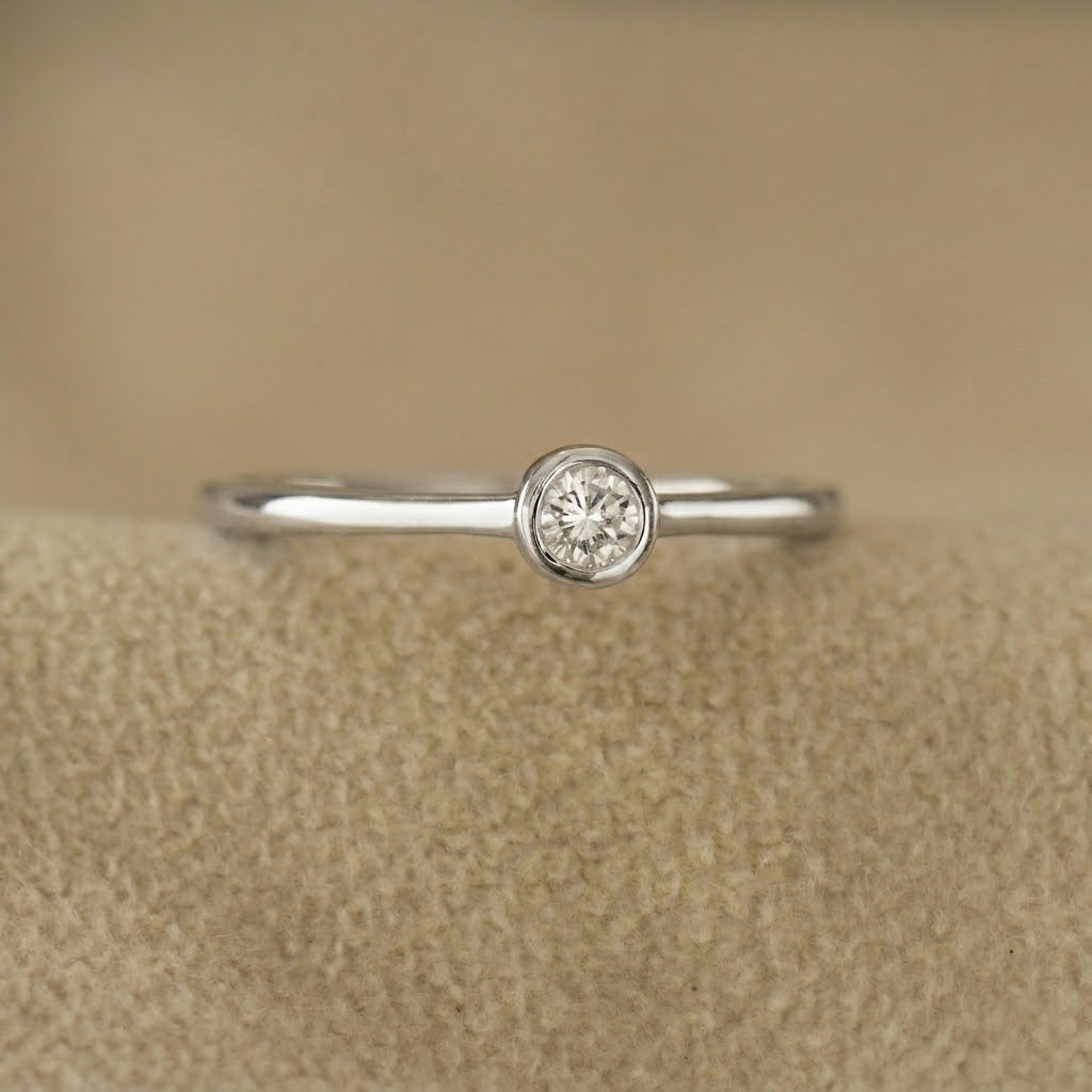 Round Diamond Bezel Ring