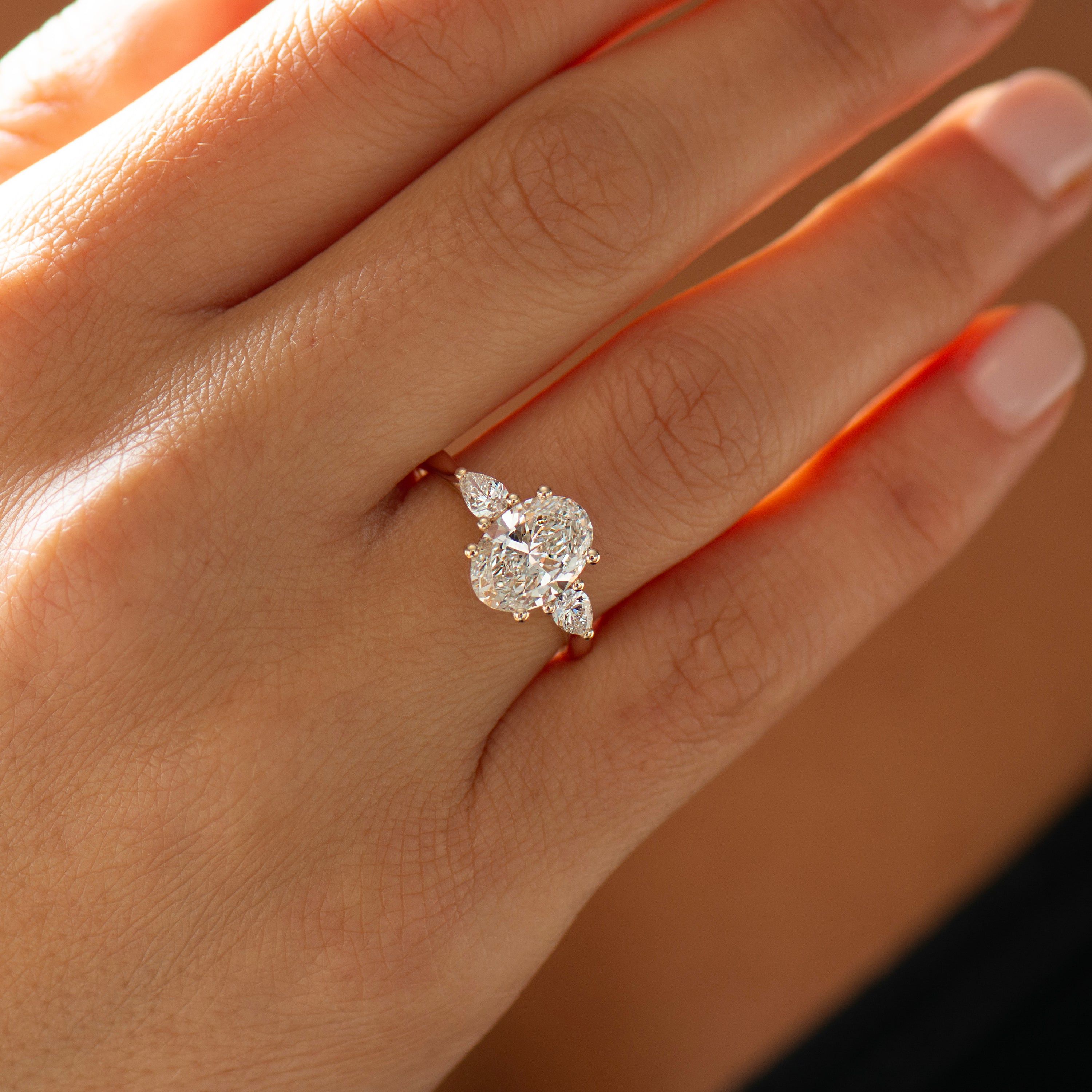 Oval Brilliant Lab Diamond Ring