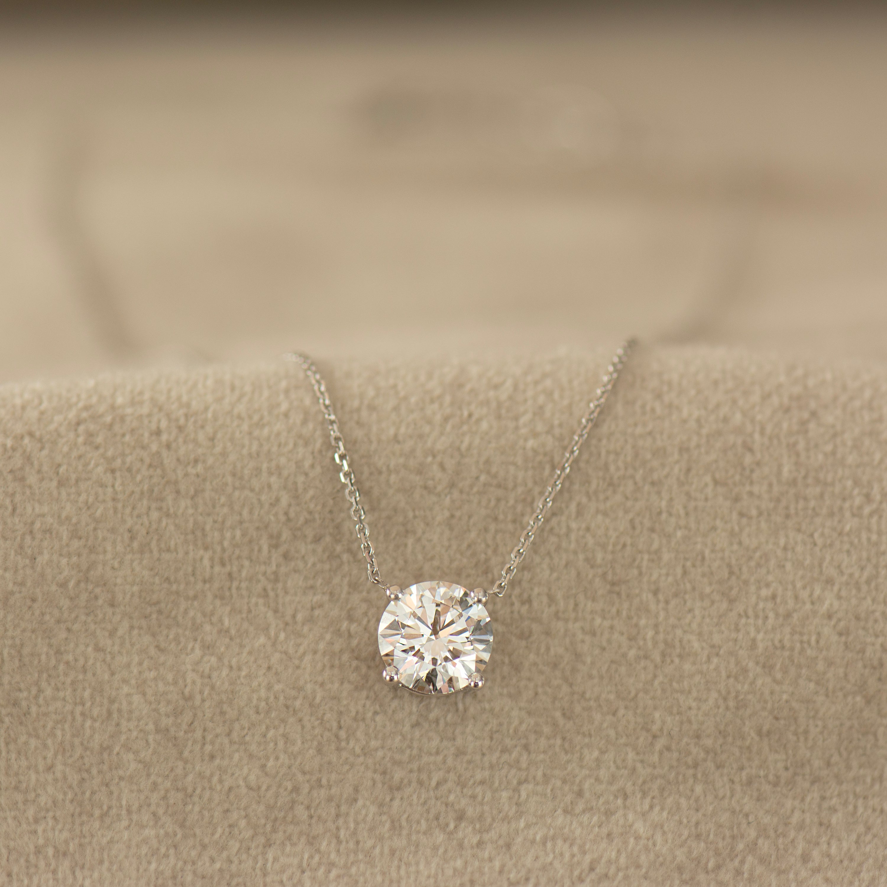 Floating Lab Diamond Necklace