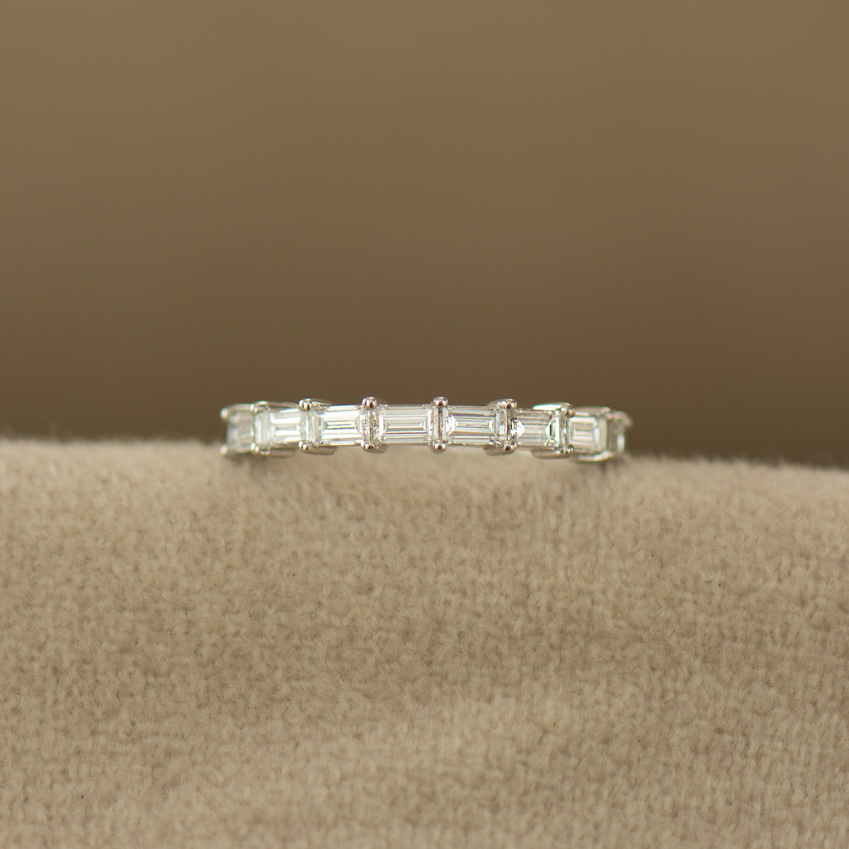 Baguette Diamonds Half Eternity Band