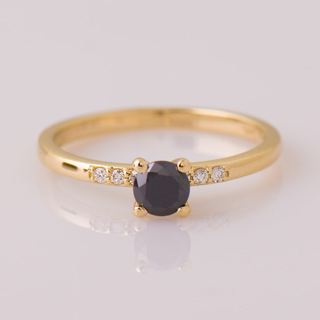 0.5ct Black Diamond Ring