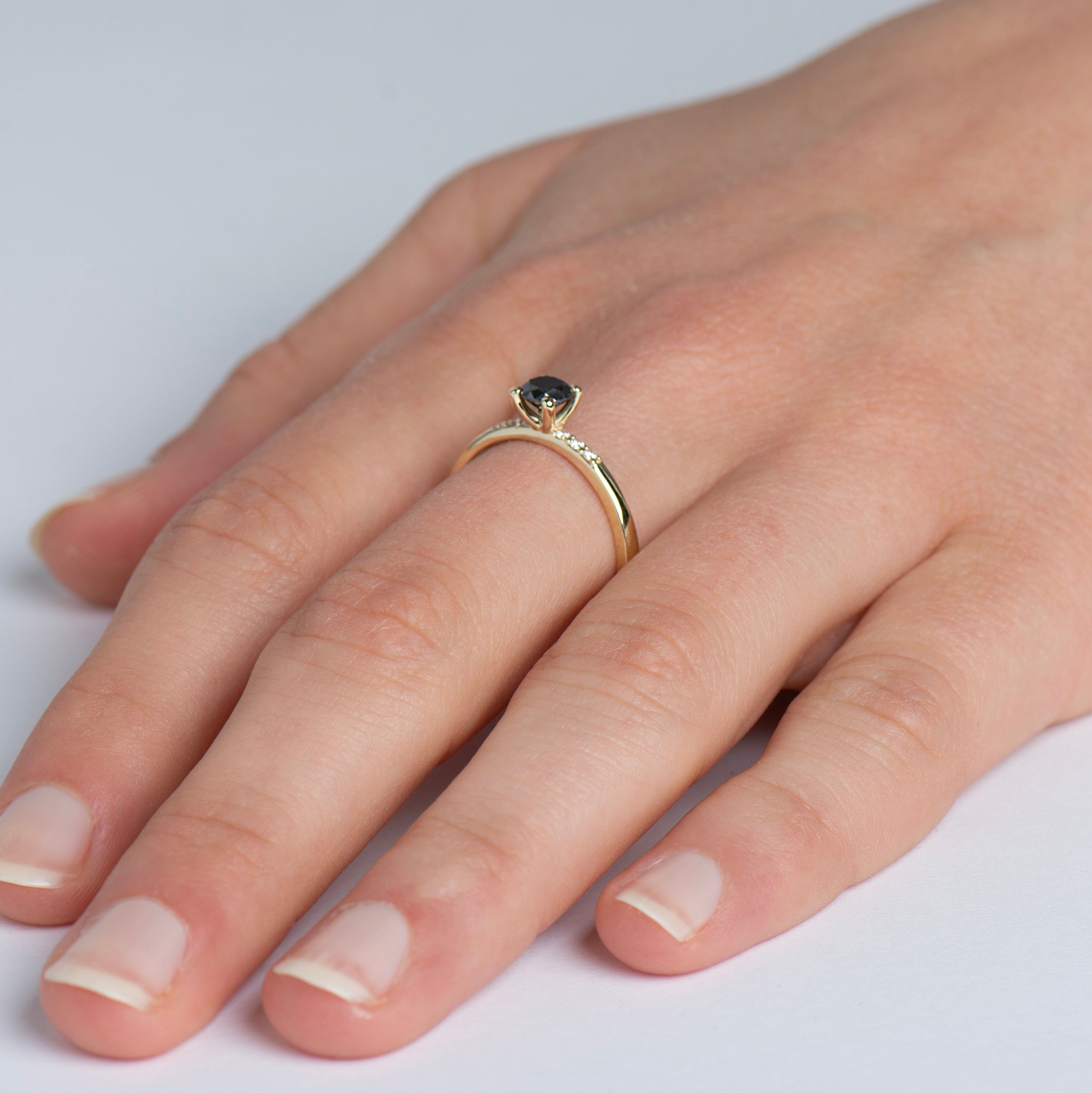 0.5ct Black Diamond Ring
