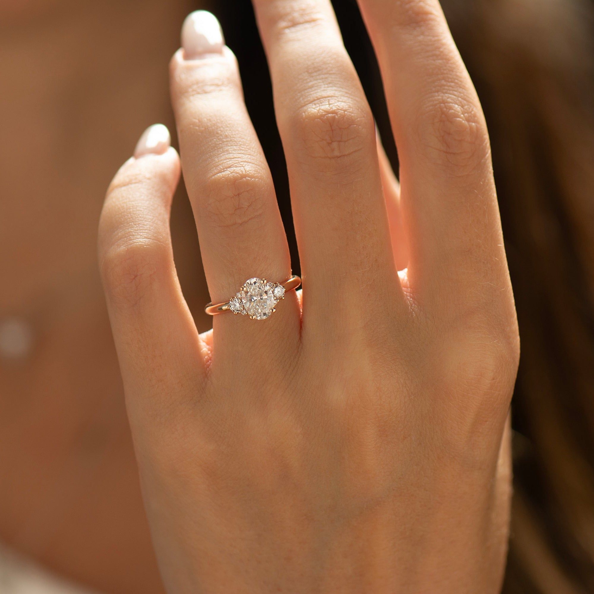 Luxury Oval Lab Diamond Engagement Ring