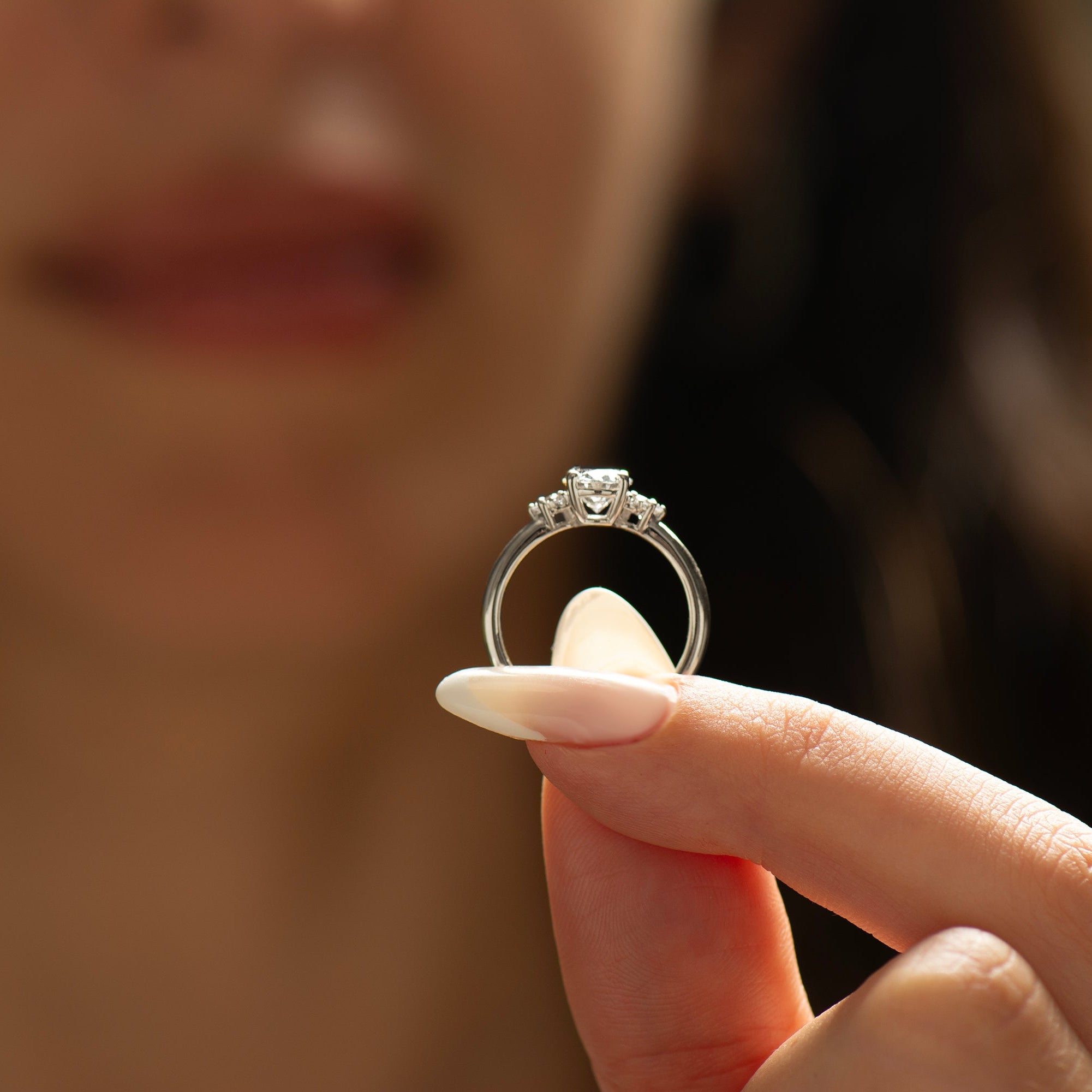 Luxury Oval Lab Diamond Engagement Ring