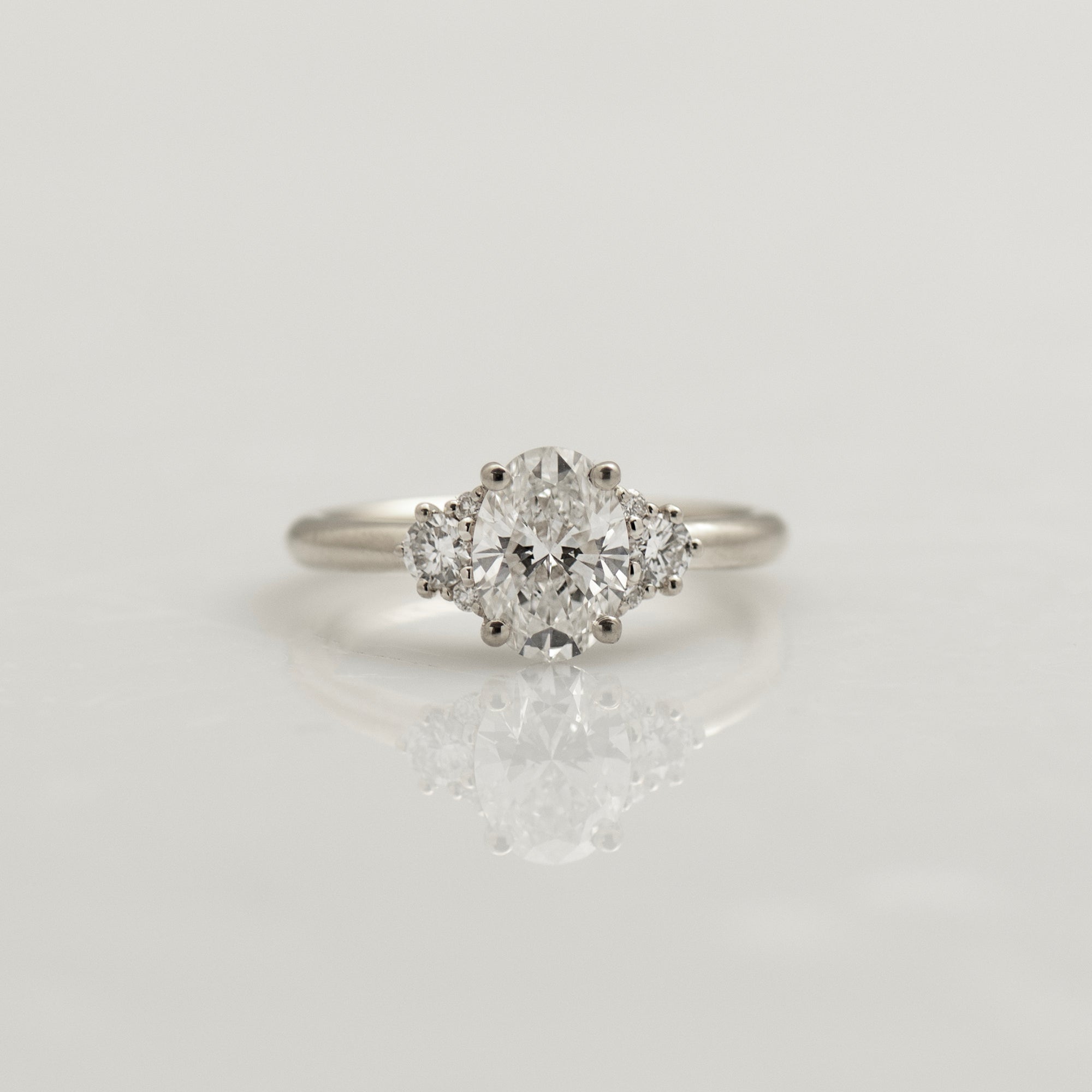 Luxury Oval Lab Diamond Engagement Ring