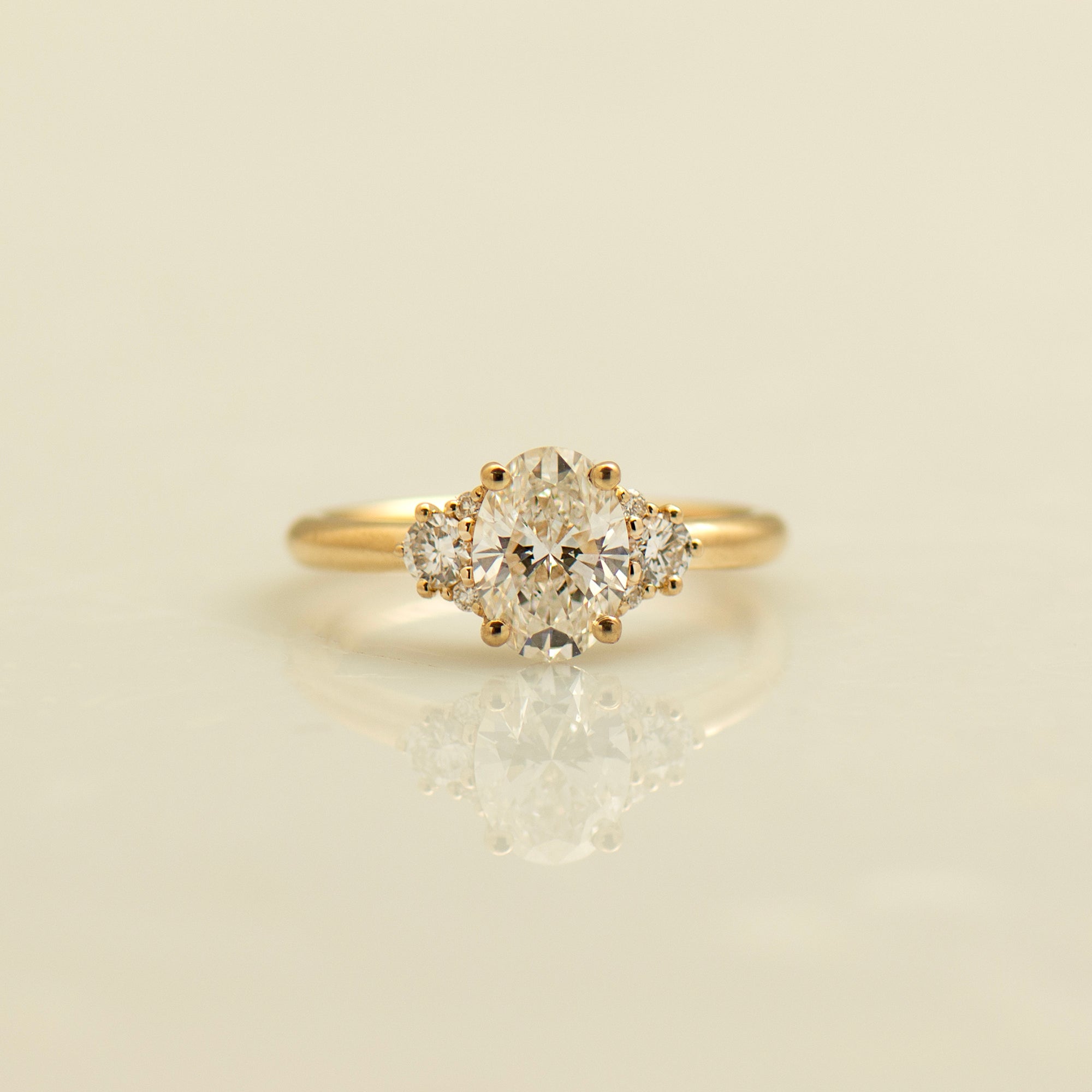 Luxury Oval Lab Diamond Engagement Ring