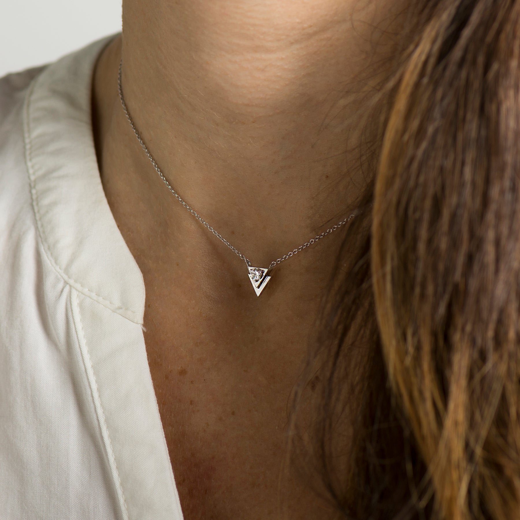 Triangle Diamond Necklace
