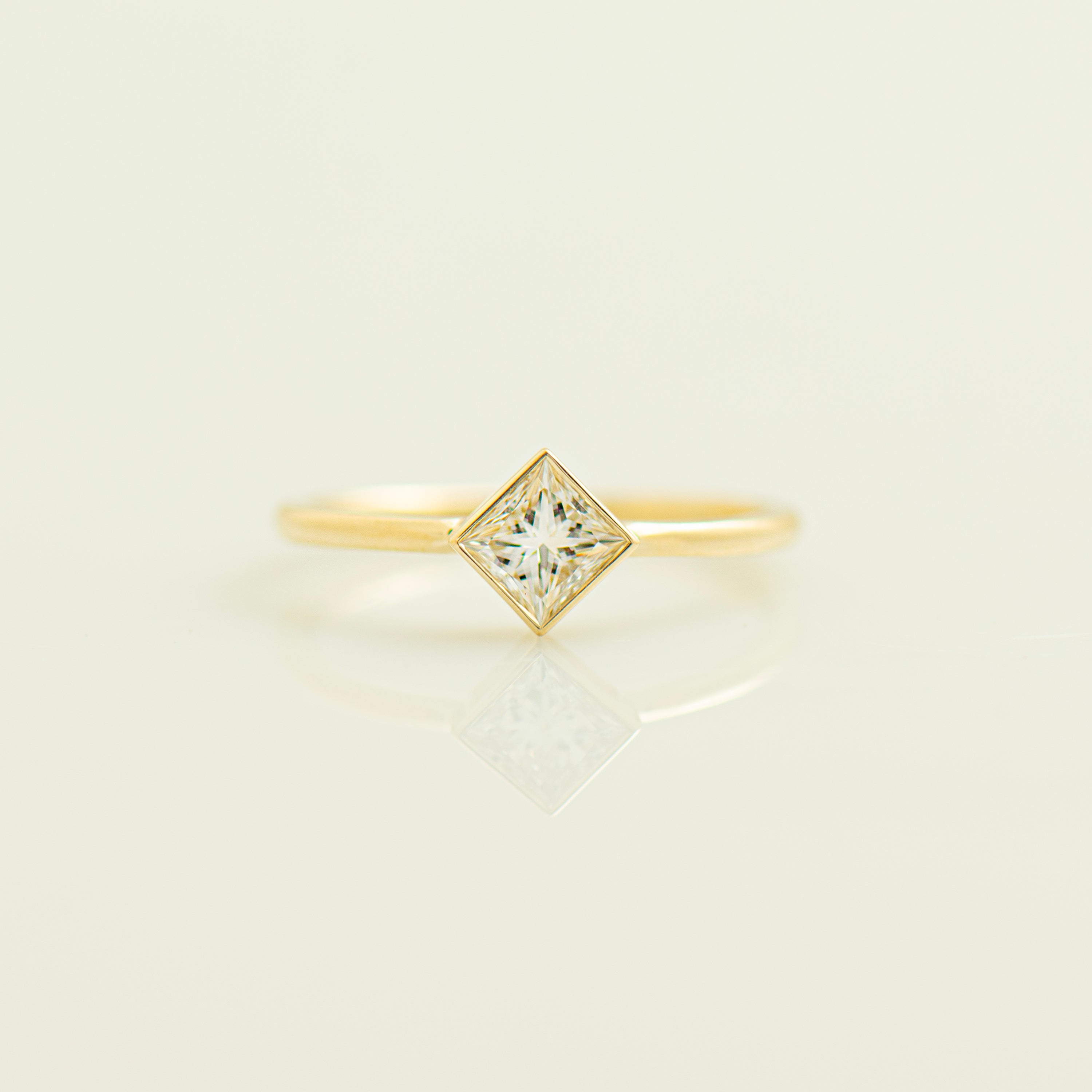 Elegant Princess Cut Diamond Ring