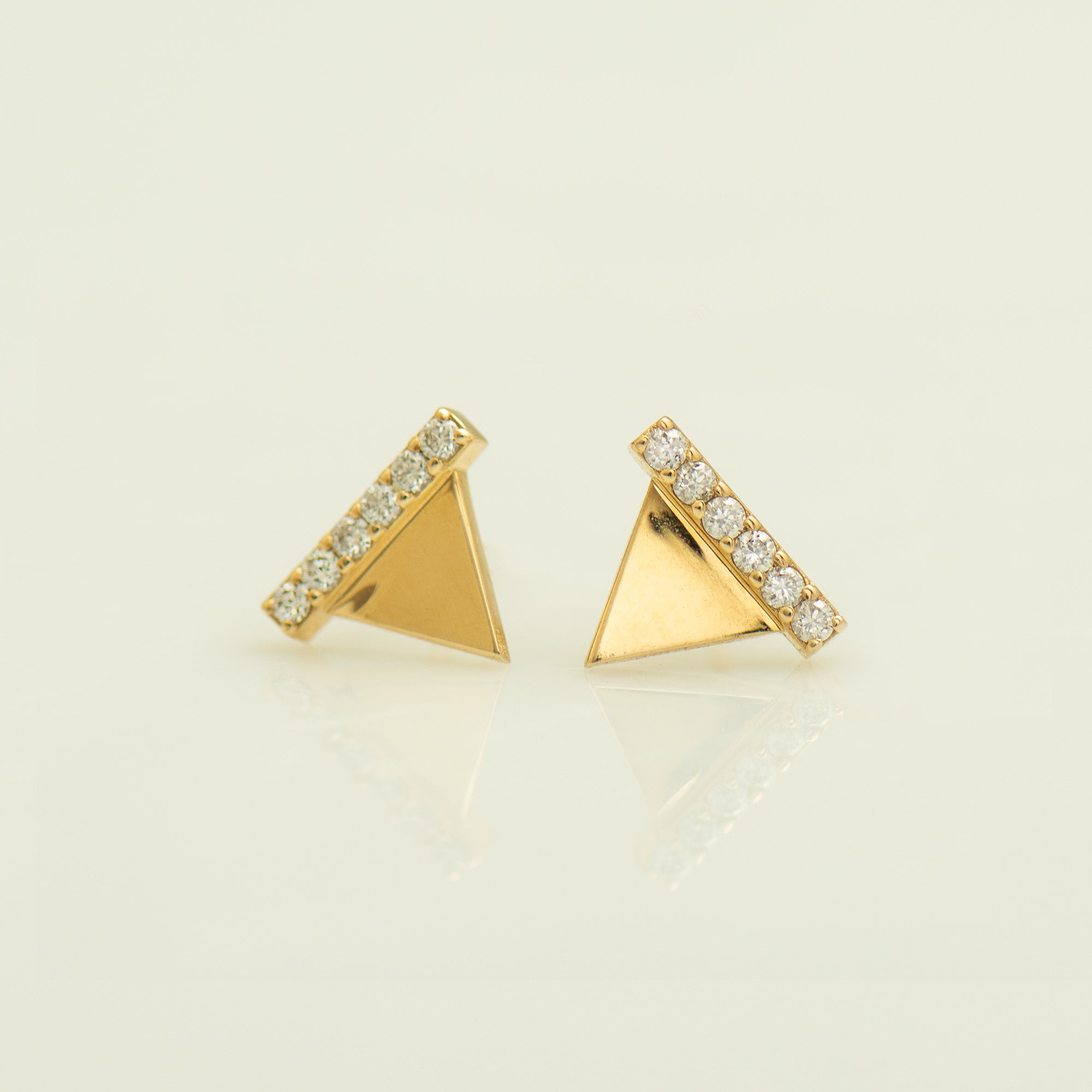 Triangle Gold Earrings