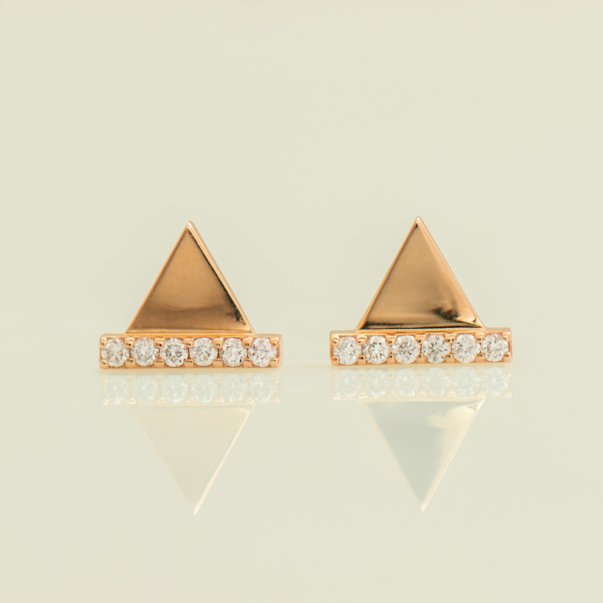 Triangle Gold Earrings