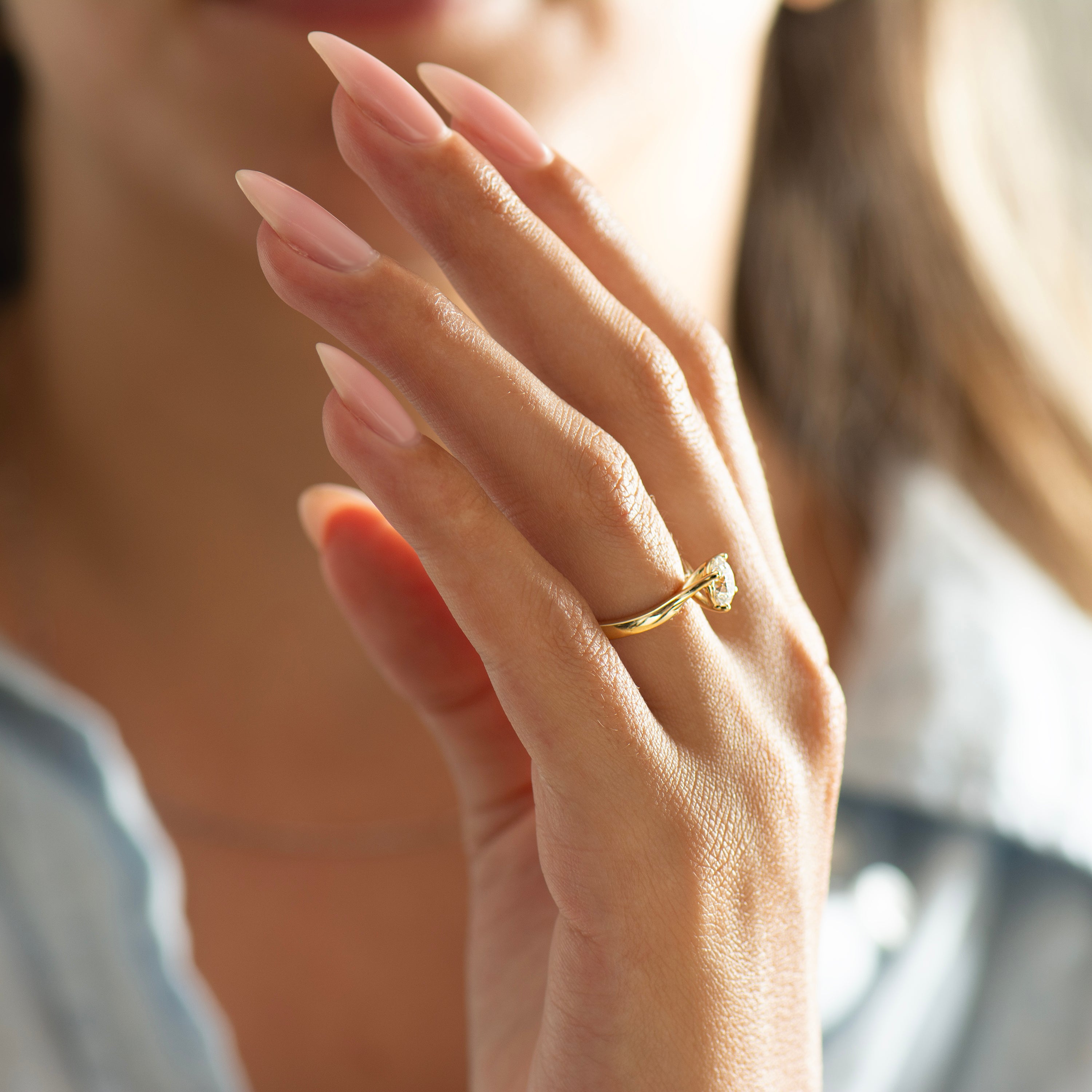 Large Bypass Engagement Ring