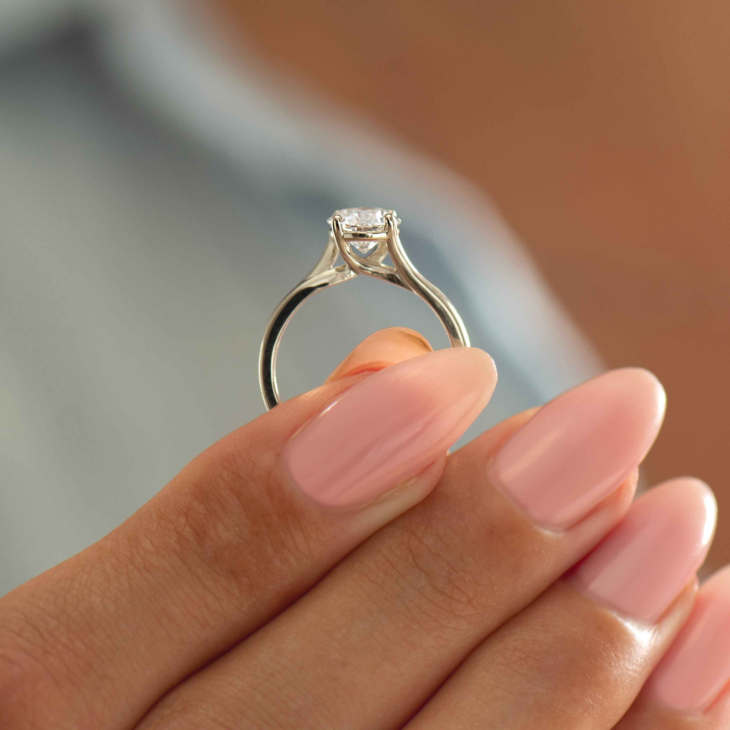 Large Bypass Engagement Ring