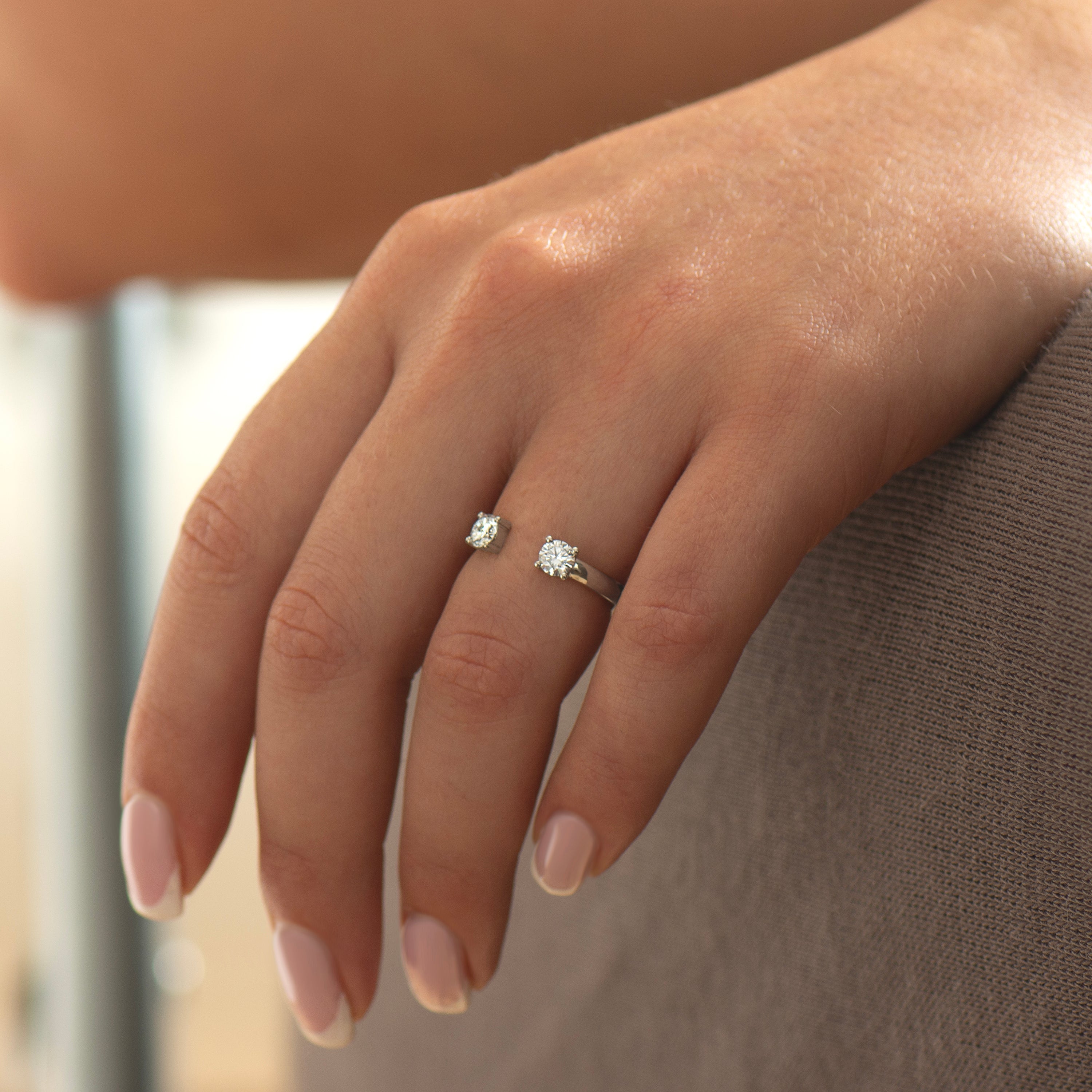 Open Double Diamond Ring