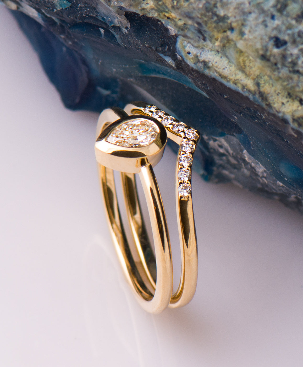 Pear Cut Diamond Ring Set