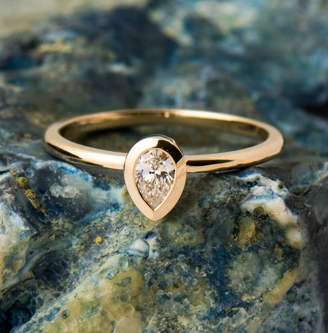 Pear Cut Diamond Ring