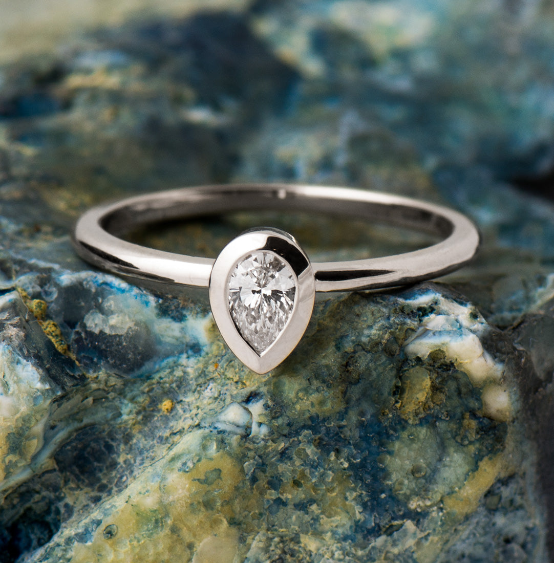 Pear Cut Diamond Ring