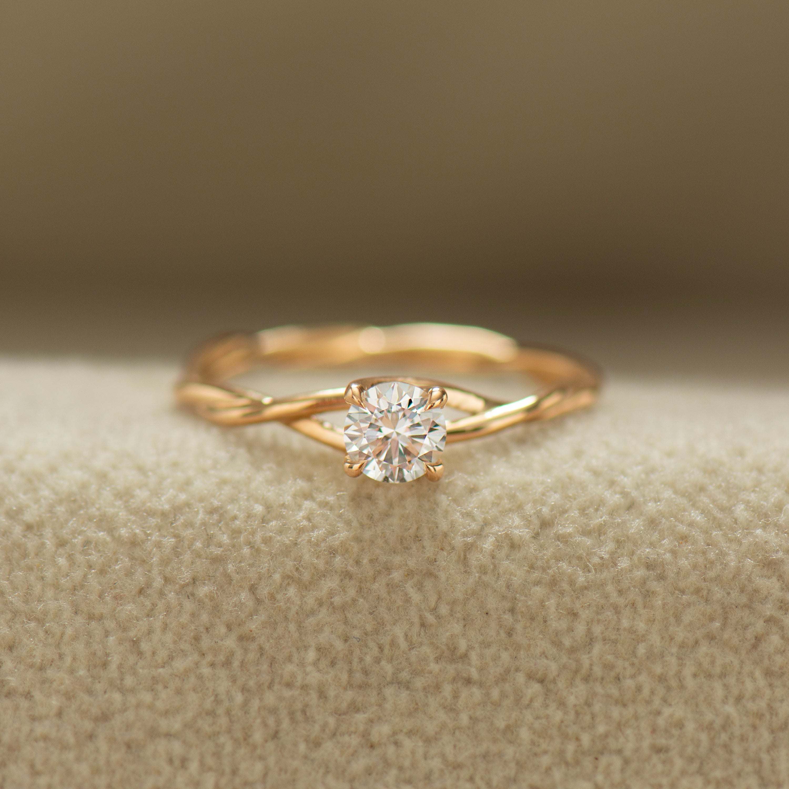 Twisted Rope Engagement Ring