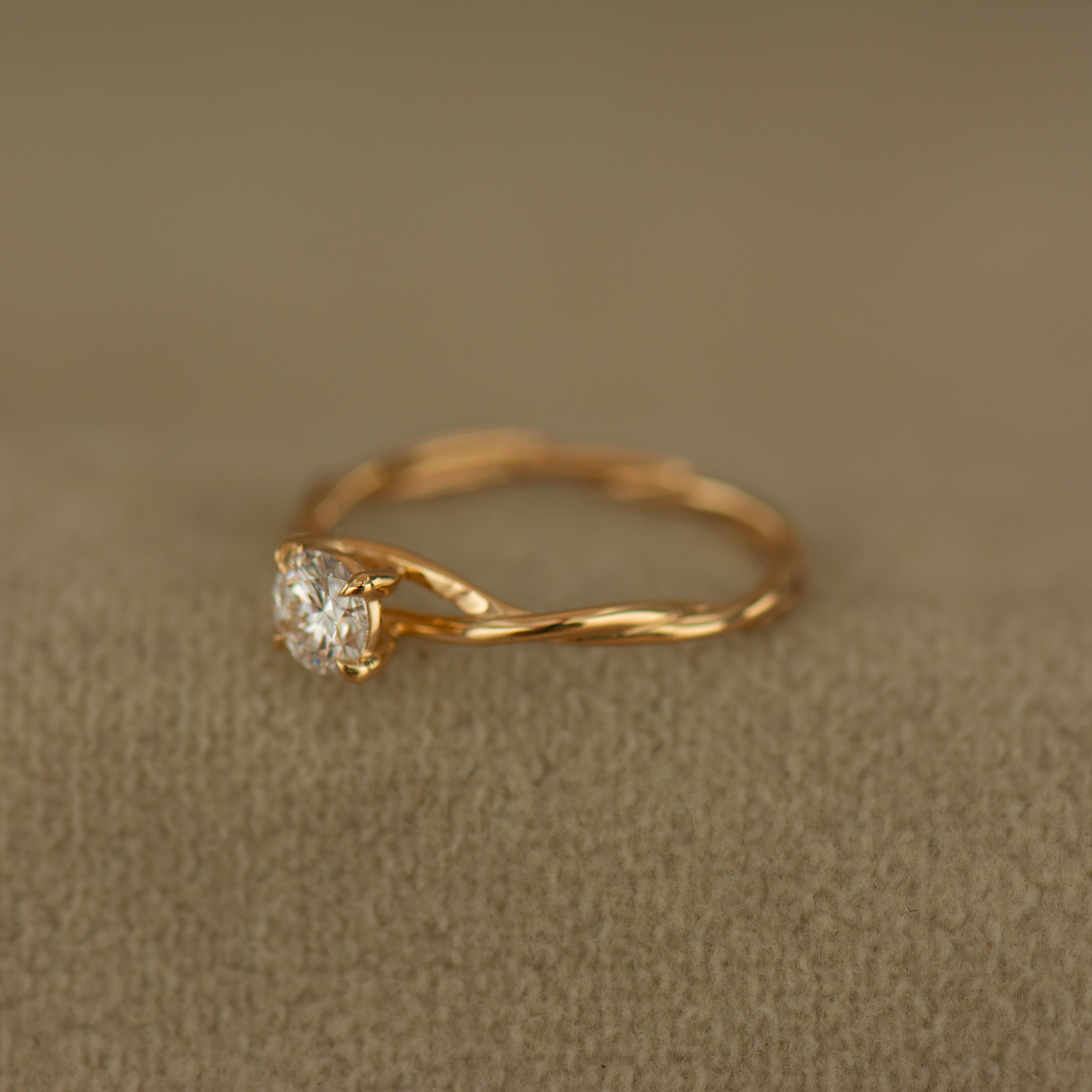 Twisted Rope Engagement Ring