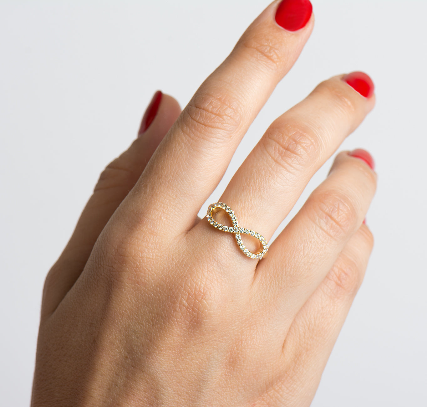 Infinity Symbol Diamonds Ring
