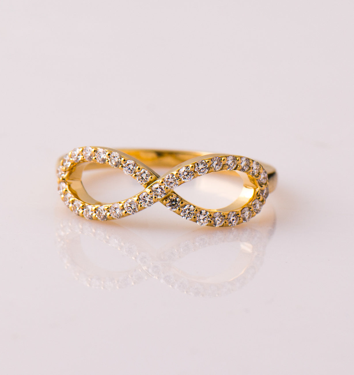 Infinity Symbol Diamonds Ring