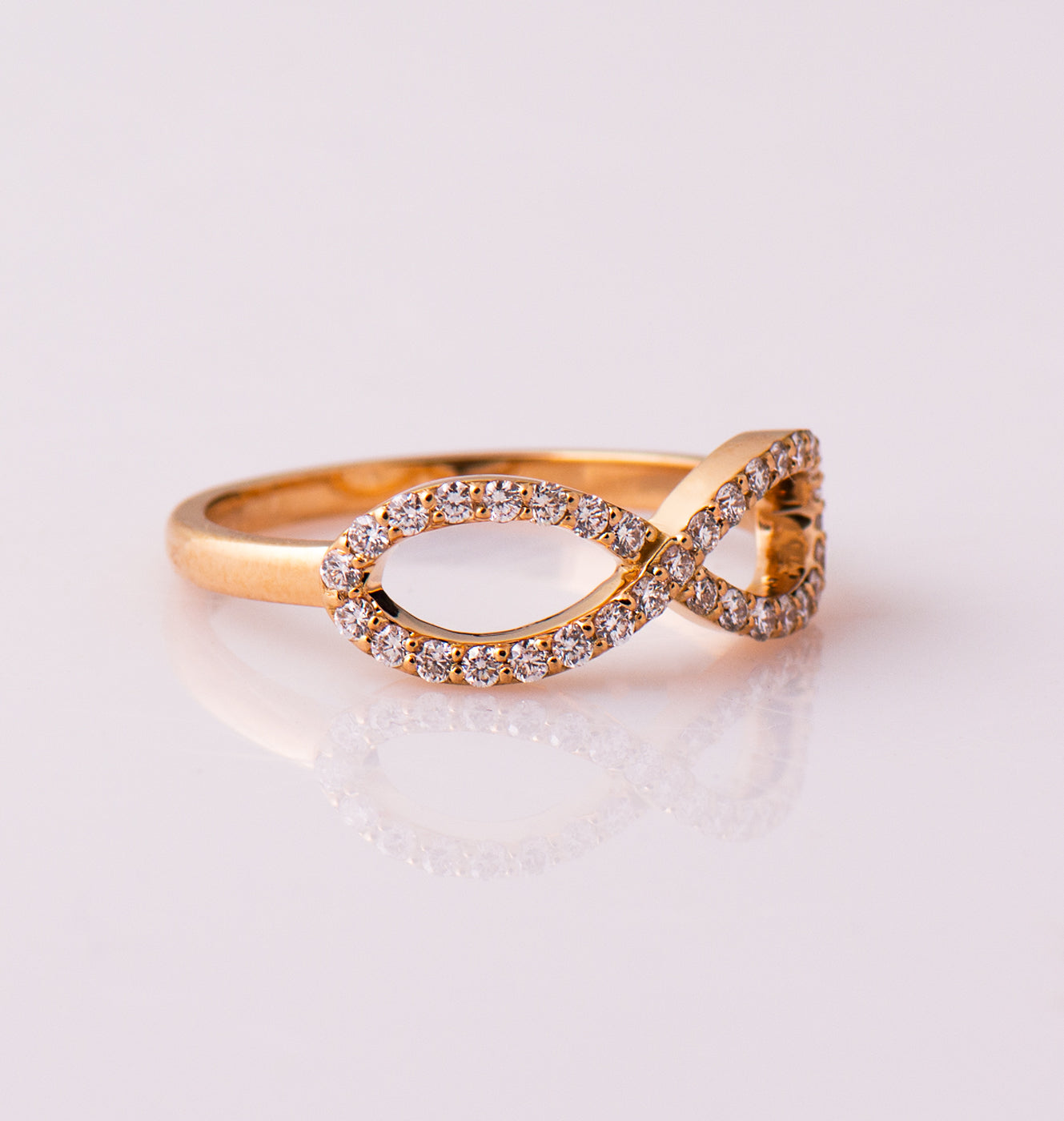 Infinity Symbol Diamonds Ring