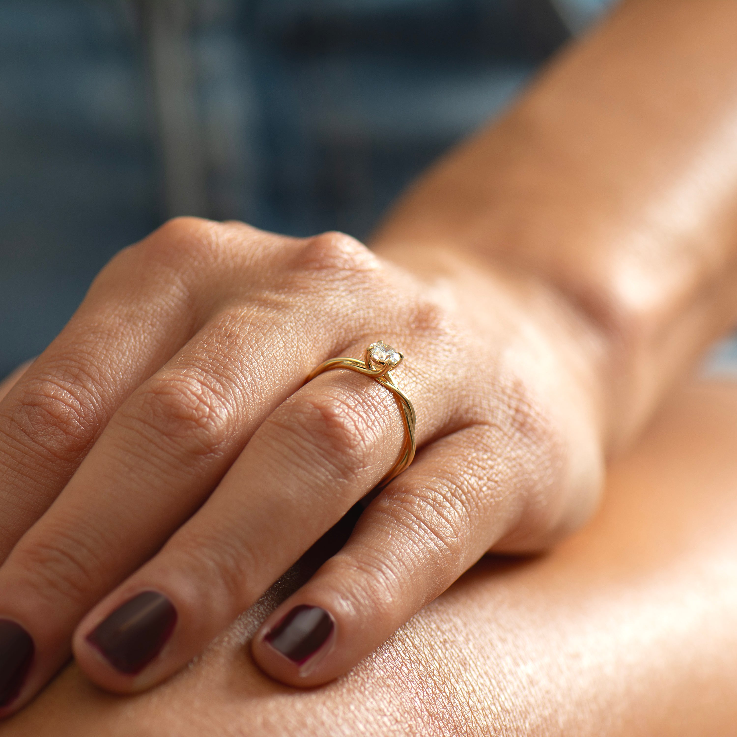Twisted Rope Engagement Ring