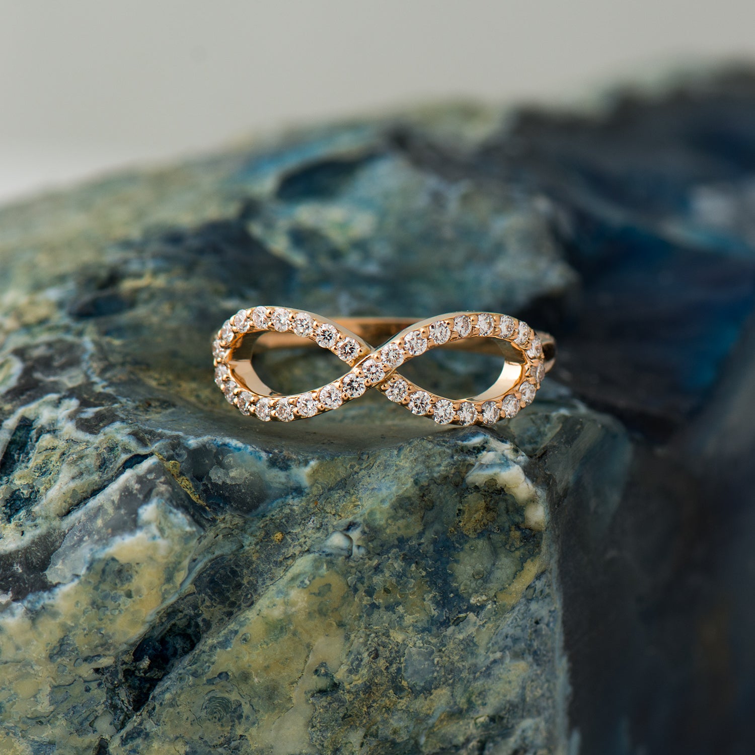 Infinity Symbol Diamonds Ring