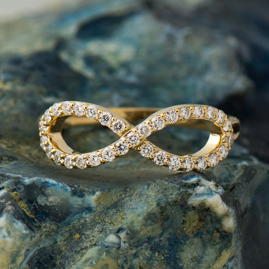 Infinity Symbol Diamonds Ring
