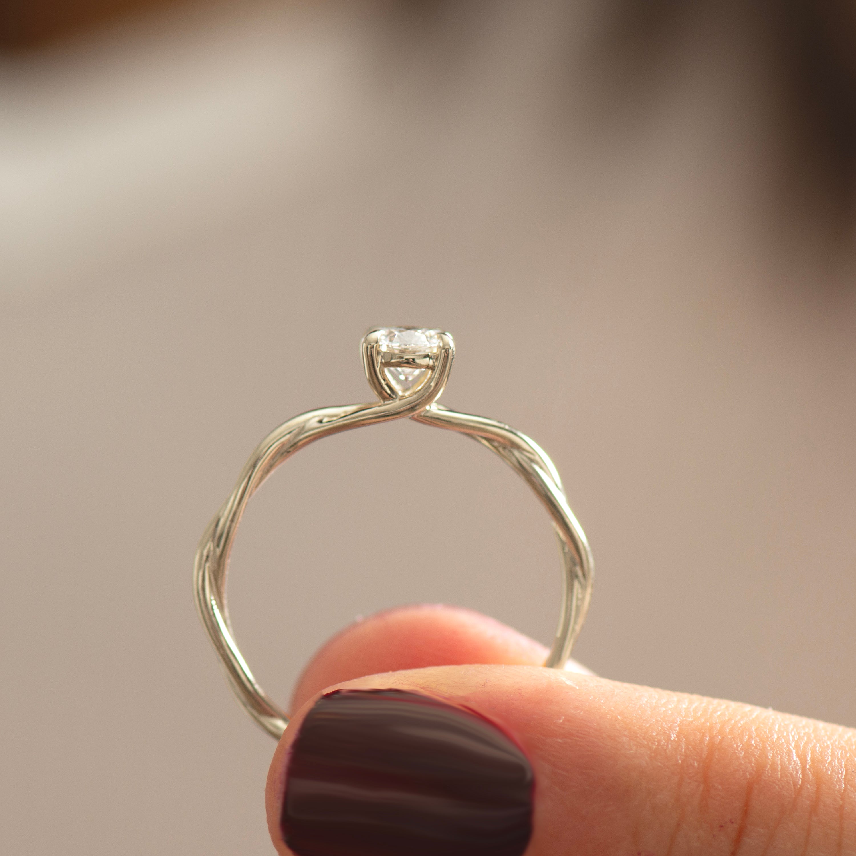 Twisted Rope Engagement Ring