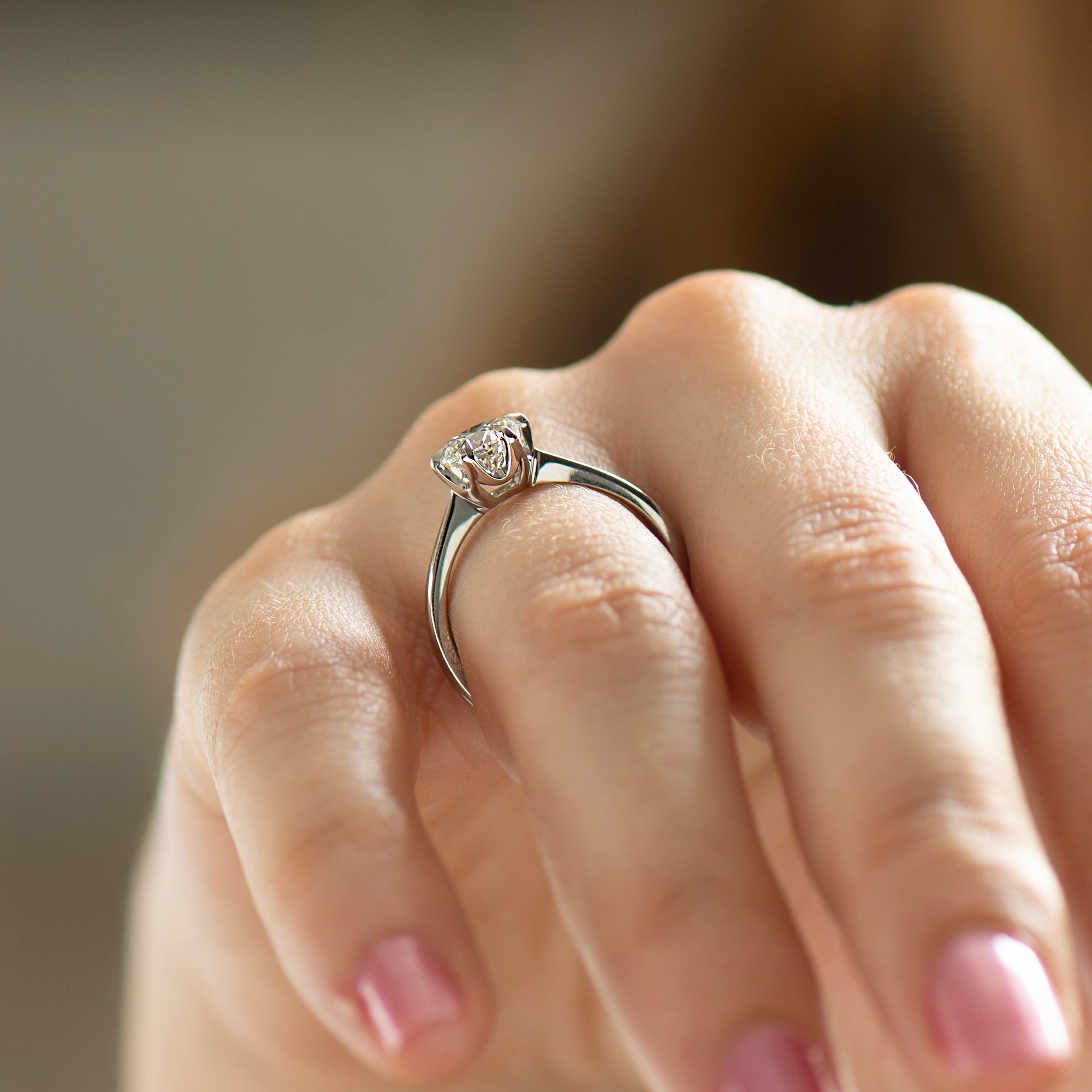 Tapered 6 Prongs Engagement Ring
