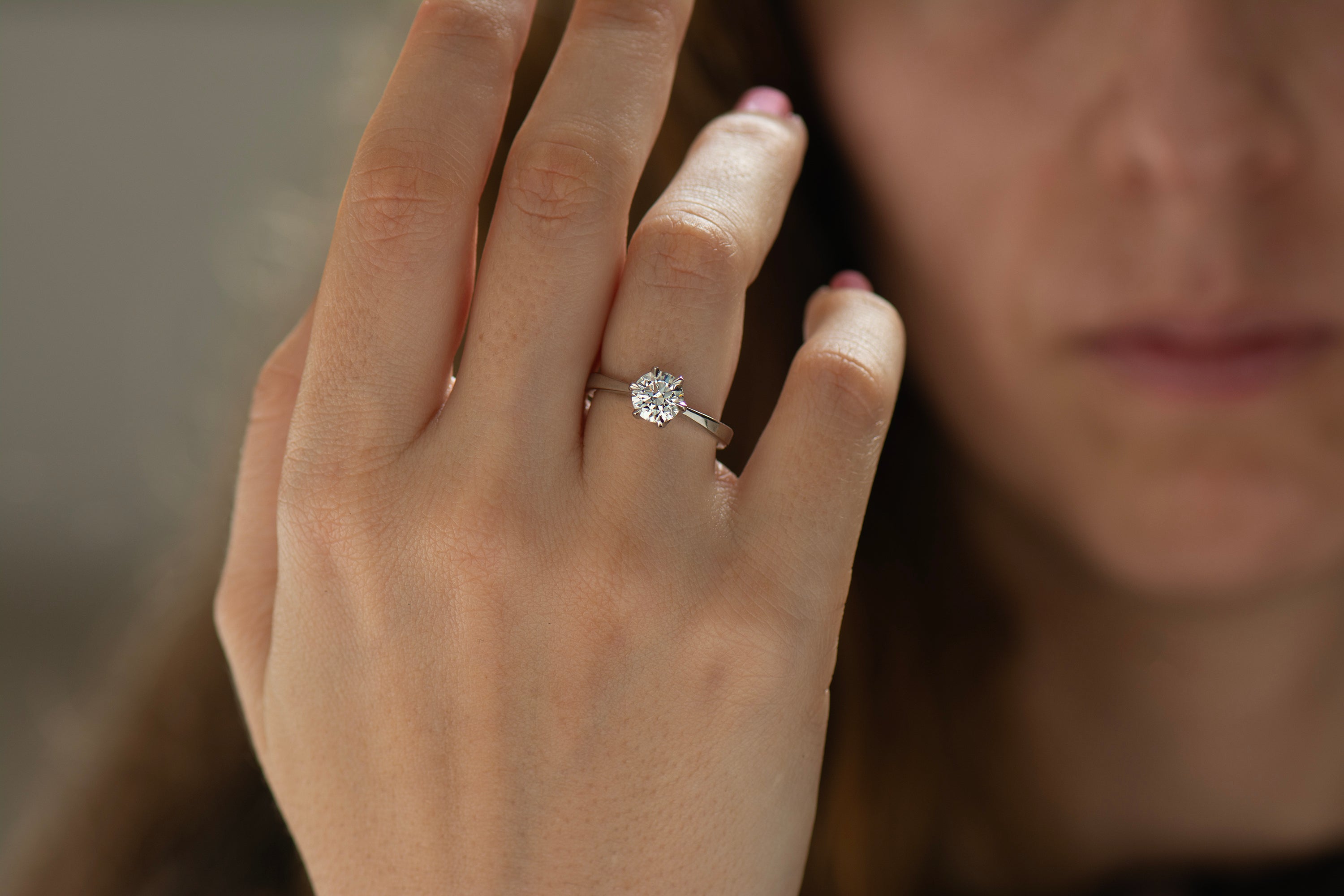 Tapered 6 Prongs Engagement Ring