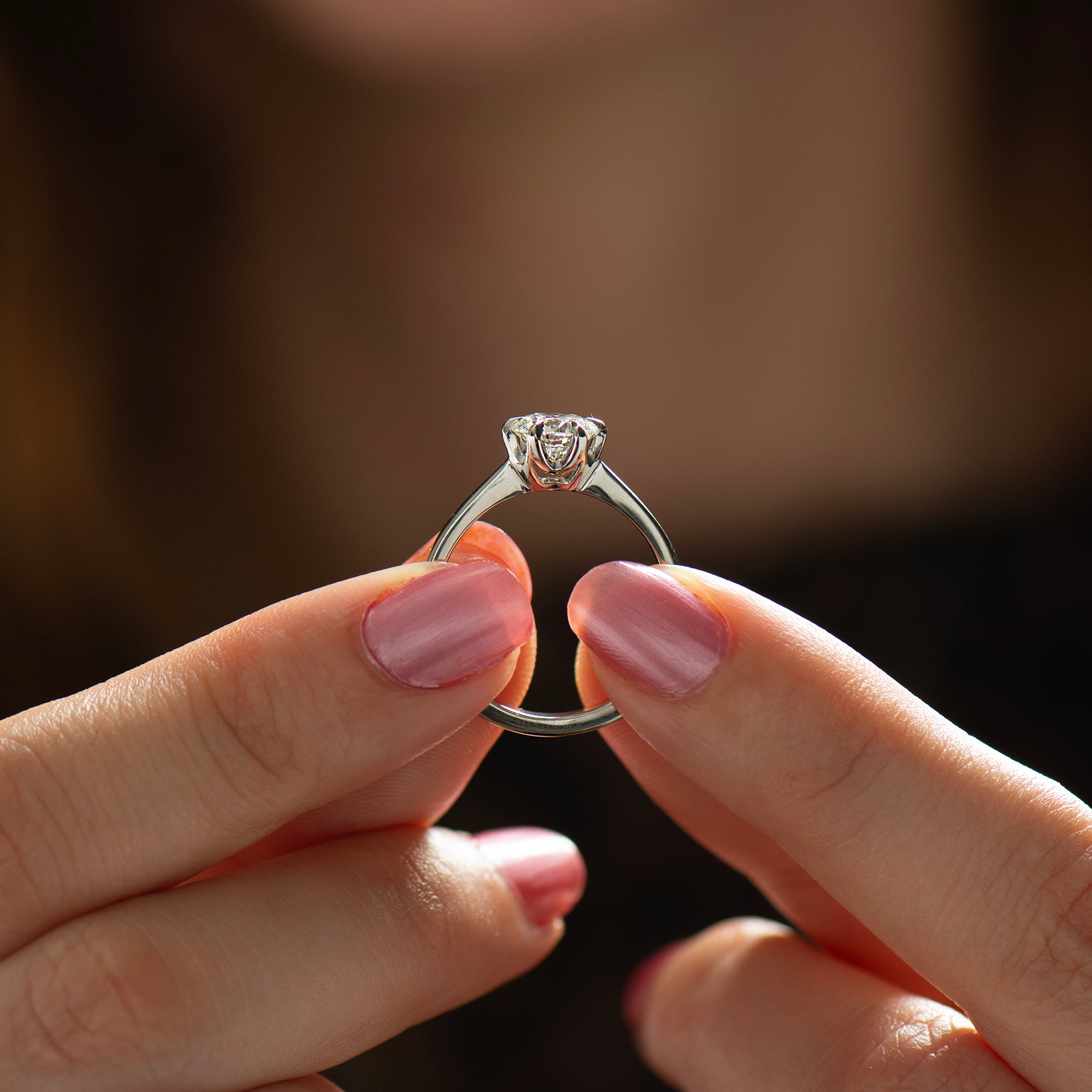 Tapered 6 Prongs Engagement Ring