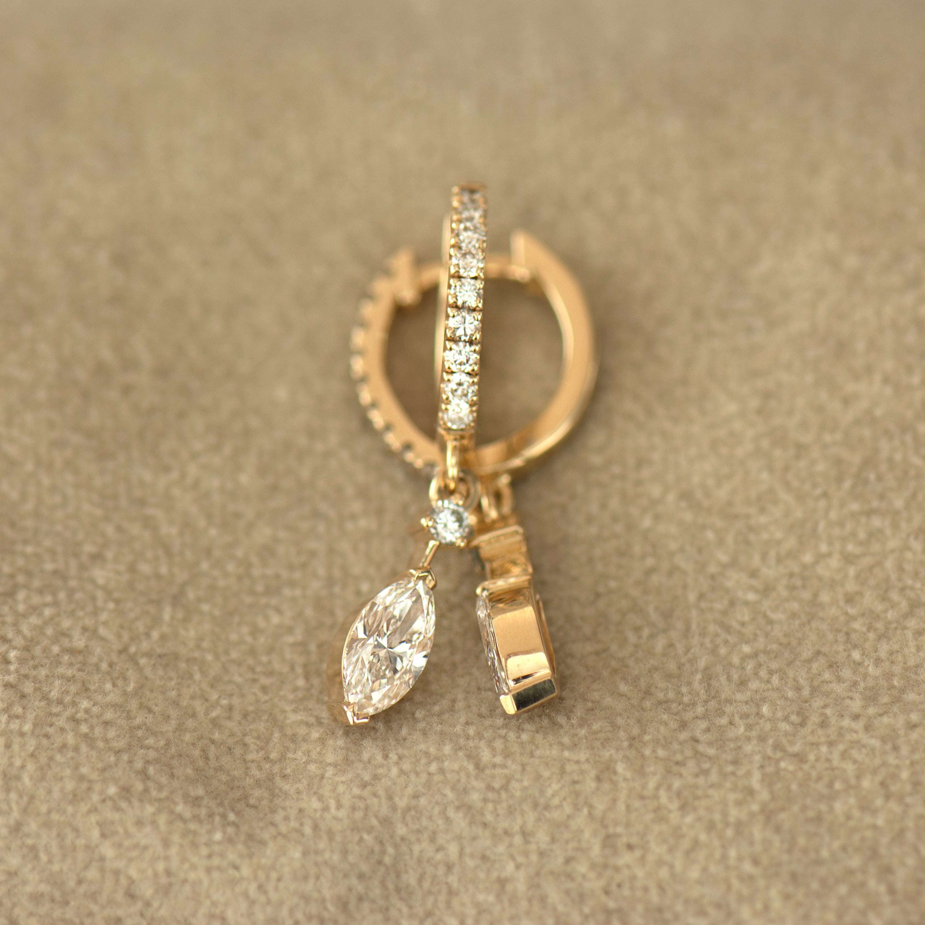 Marquise Diamond Drop Earrings