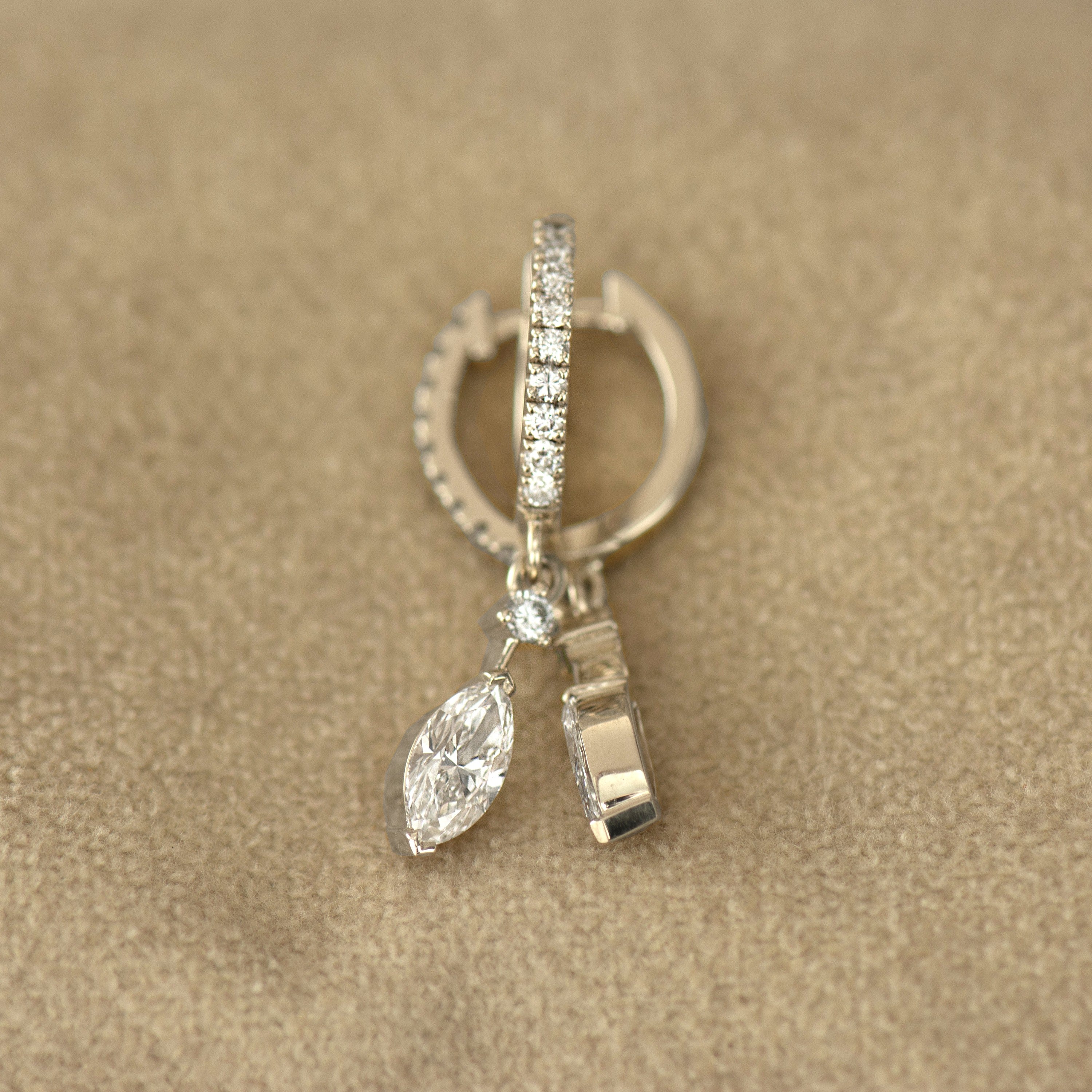 Marquise Diamond Drop Earrings