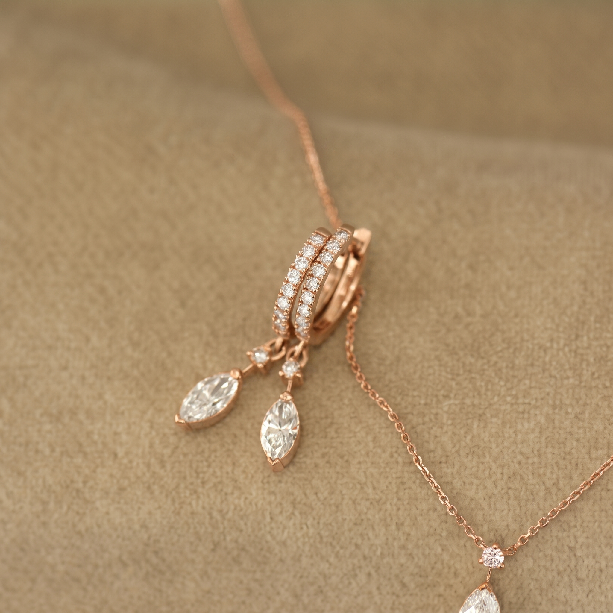 Marquise Diamond Jewelry Set