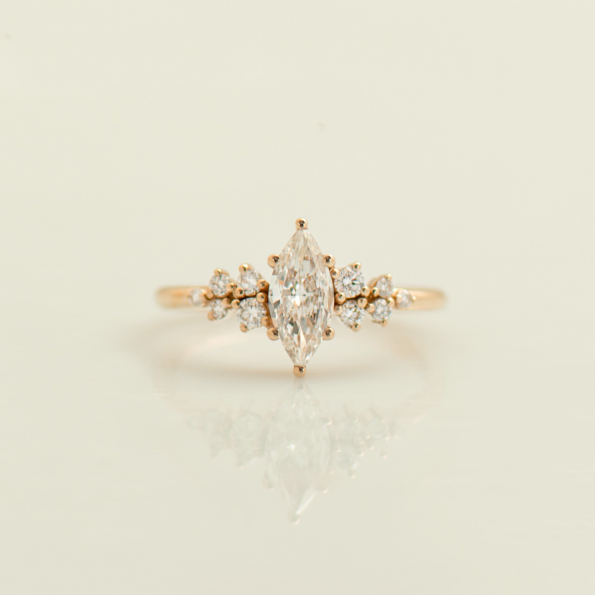 Marquise Cluster Engagement Ring