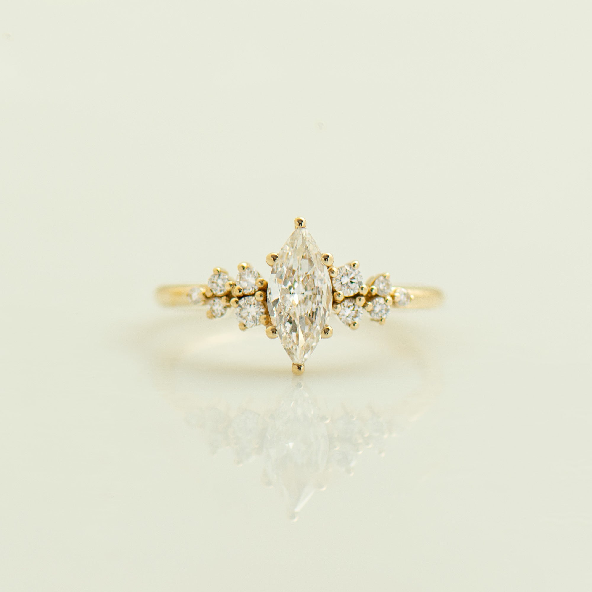 Marquise Cluster Engagement Ring
