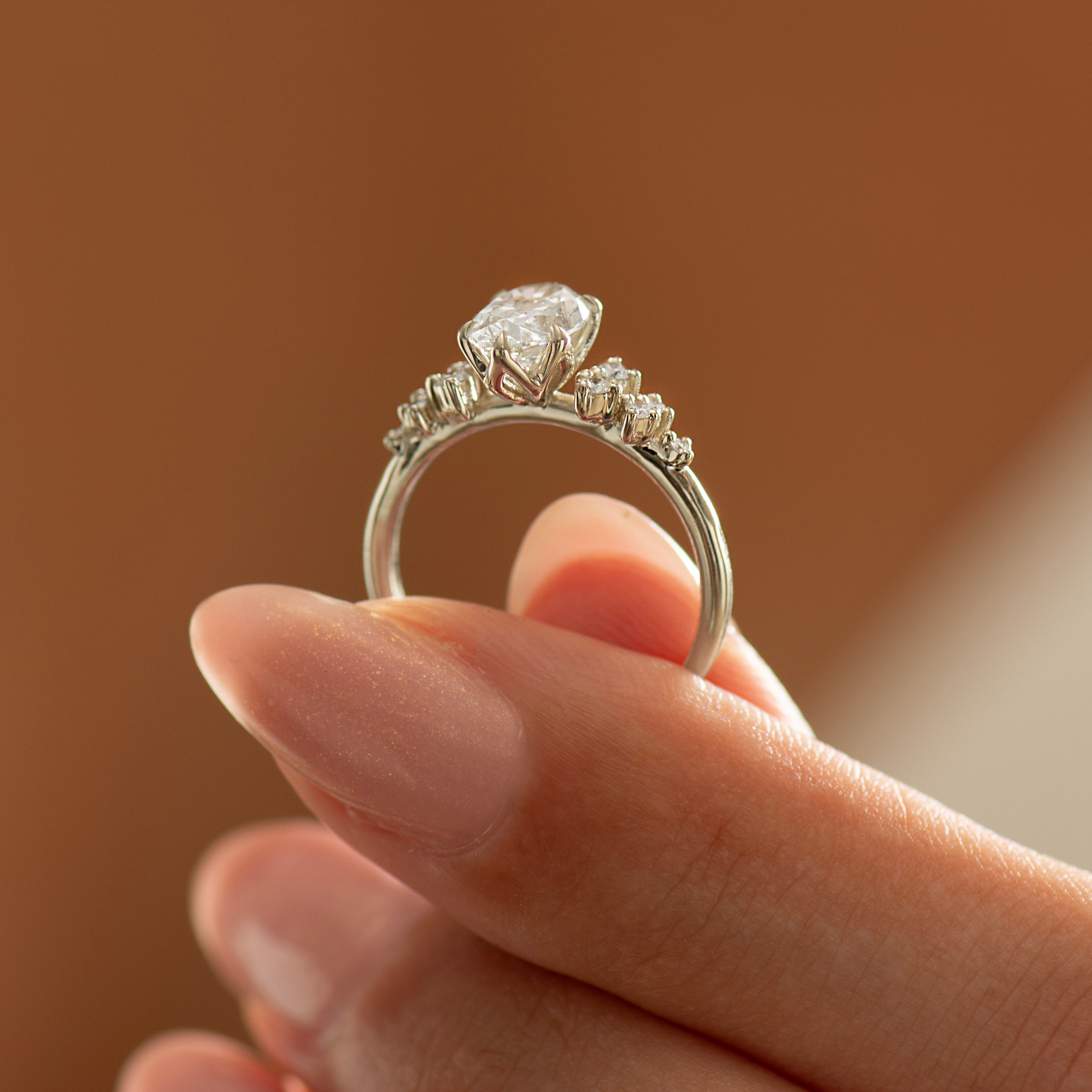 Bloom Lab Oval Cluster Engagement Ring