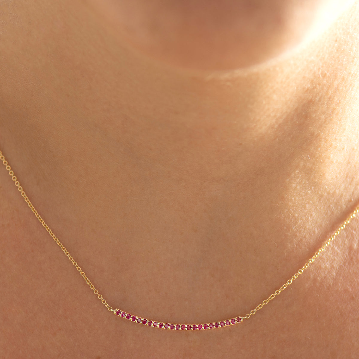 Rubies Bar Necklace