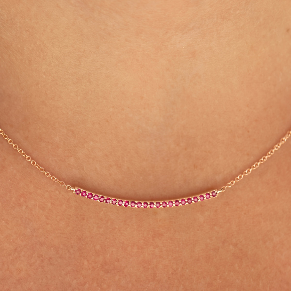 Rubies Bar Necklace