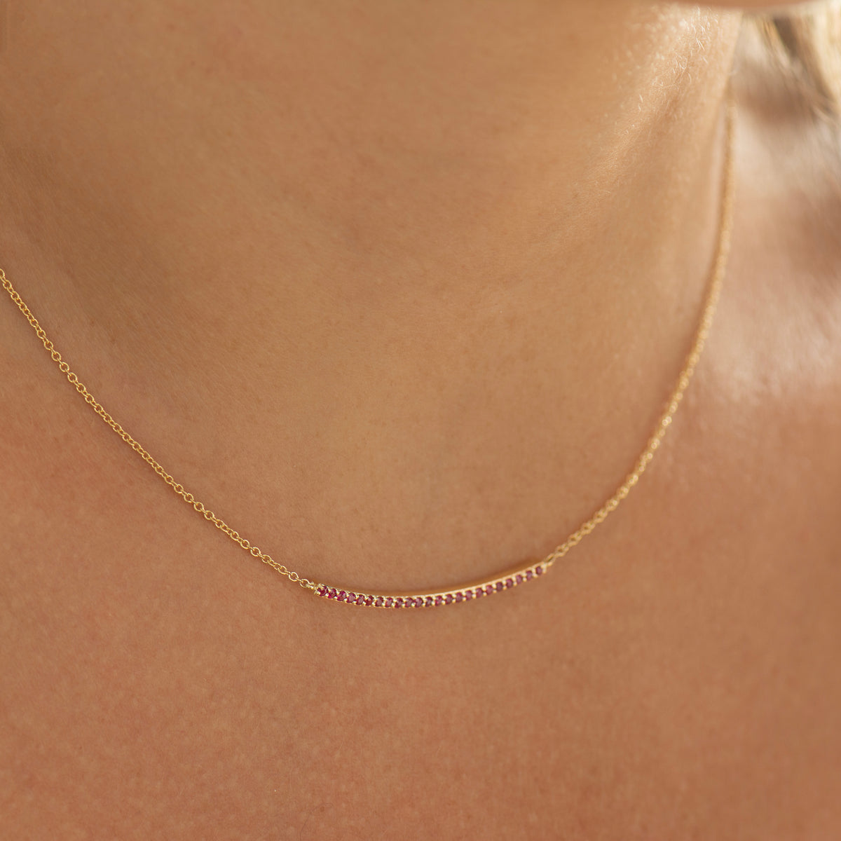 Rubies Bar Necklace