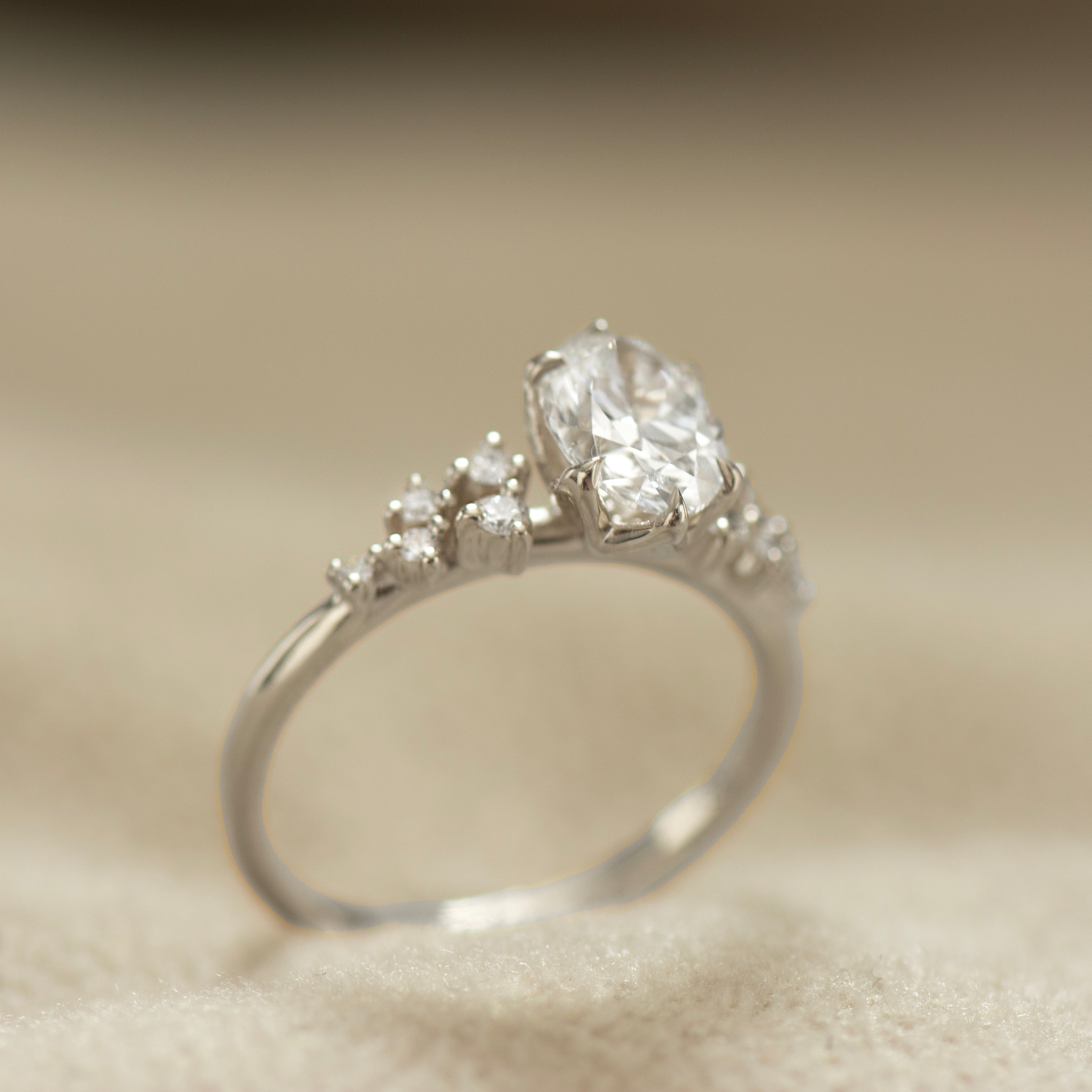 Bloom Lab Oval Cluster Engagement Ring