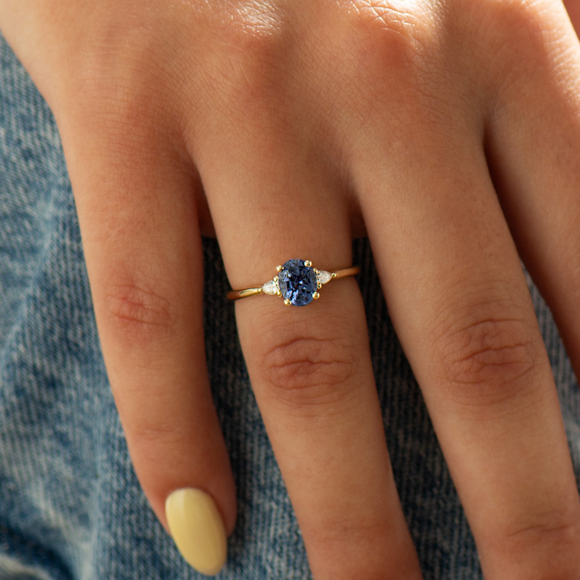 Cornflower Blue Sapphire Engagement Ring