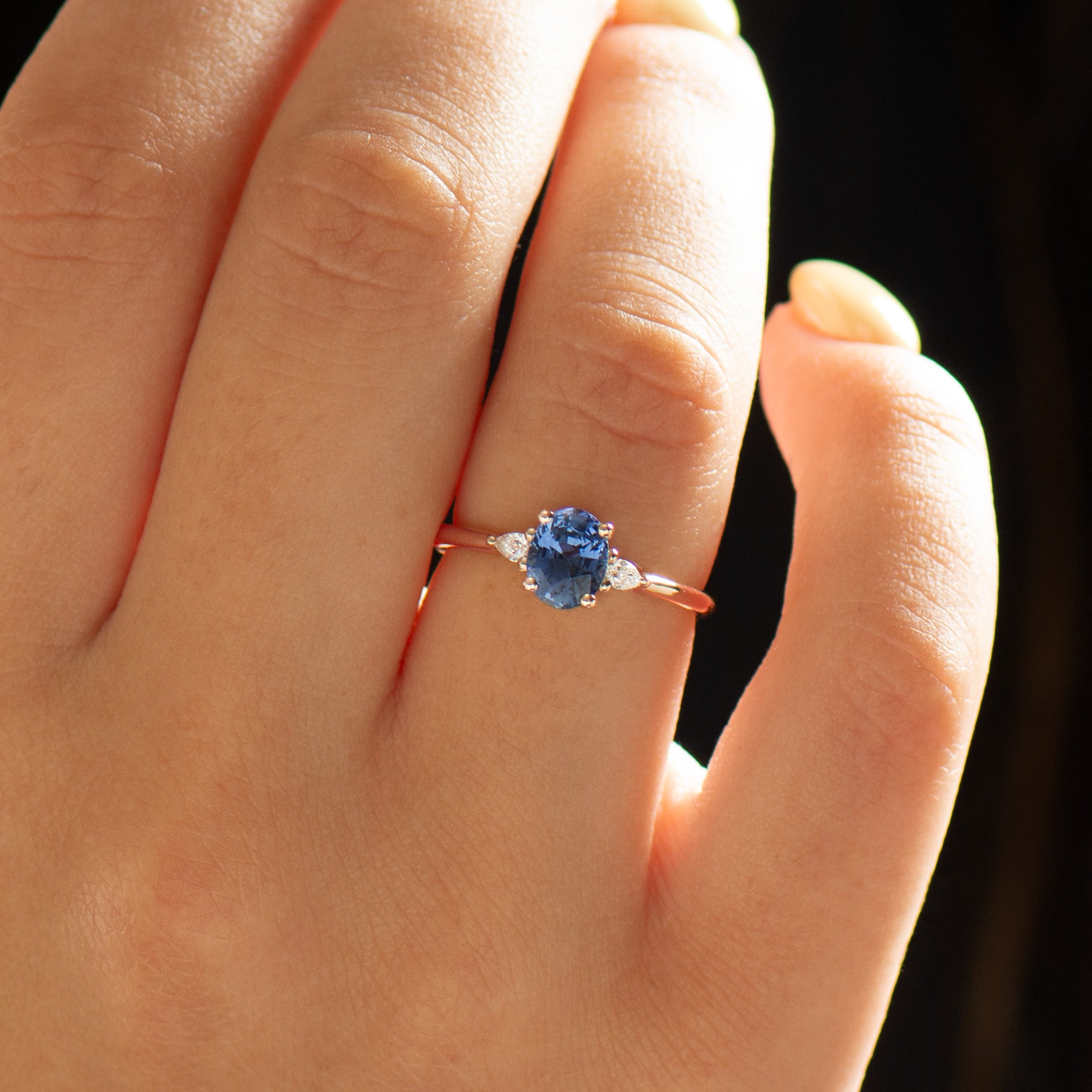 Cornflower Blue Sapphire Engagement Ring